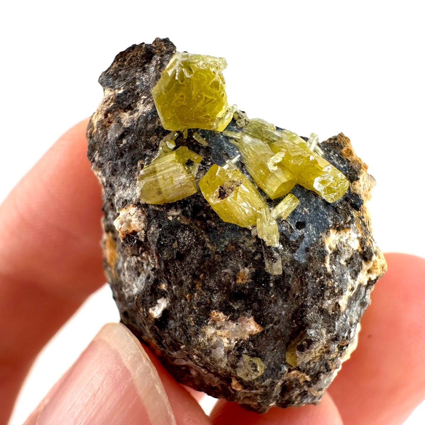 Mimetite (Thailand) | mimetite crystal, yellow mimetite, yellow crystal, rare crystals, mineral specimen, crystals