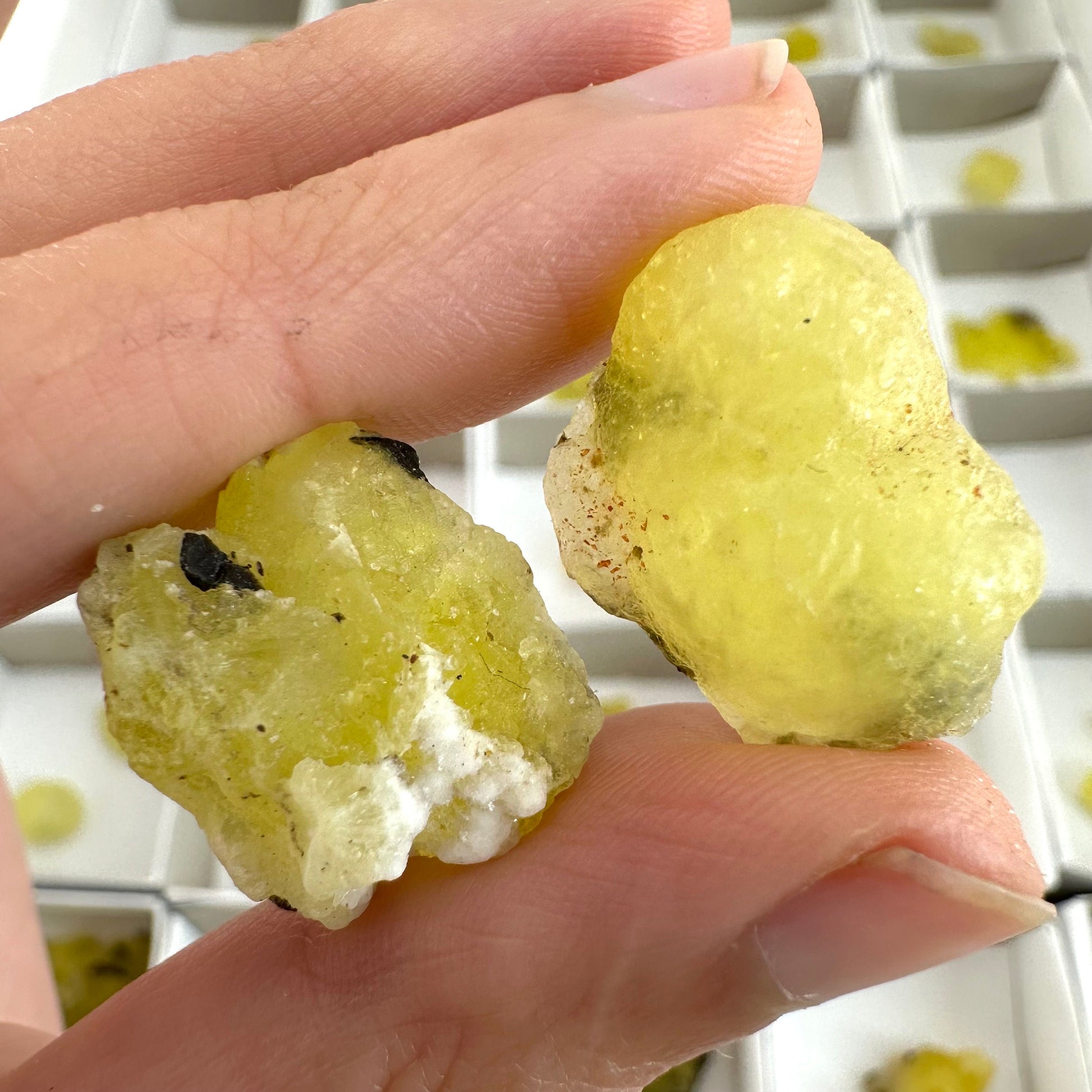 47pcs Yellow Brucite Wholesale | yellow brucite specimen, raw brucite, yellow brucite crystal, wholesale crystals, bulk crystals