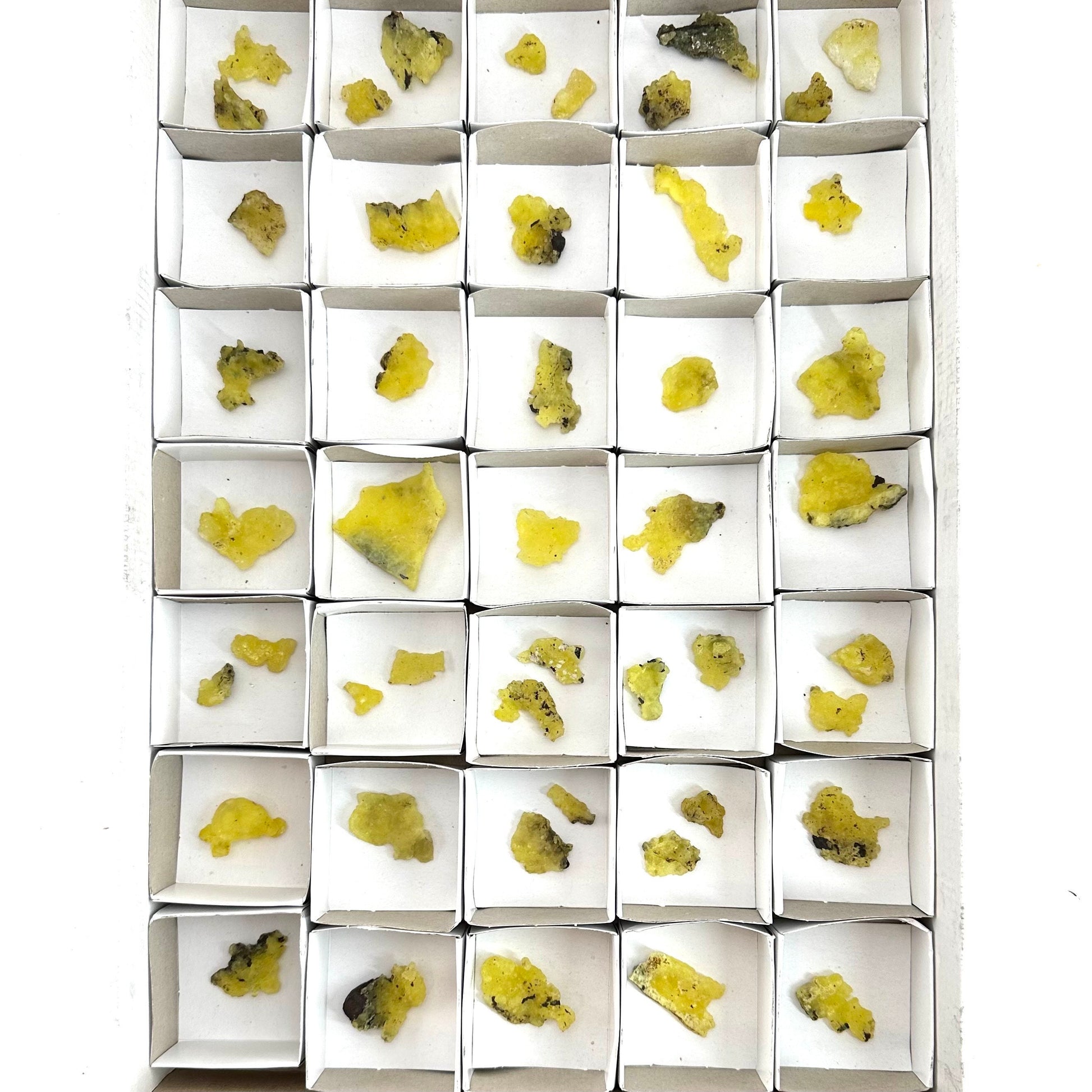 47pcs Yellow Brucite Wholesale | yellow brucite specimen, raw brucite, yellow brucite crystal, wholesale crystals, bulk crystals