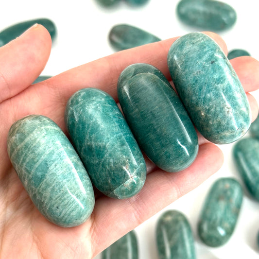 ONE Polished Amazonite, amazonite stone, tumbled amazonite, amazonite tumble, amazonite palm stone