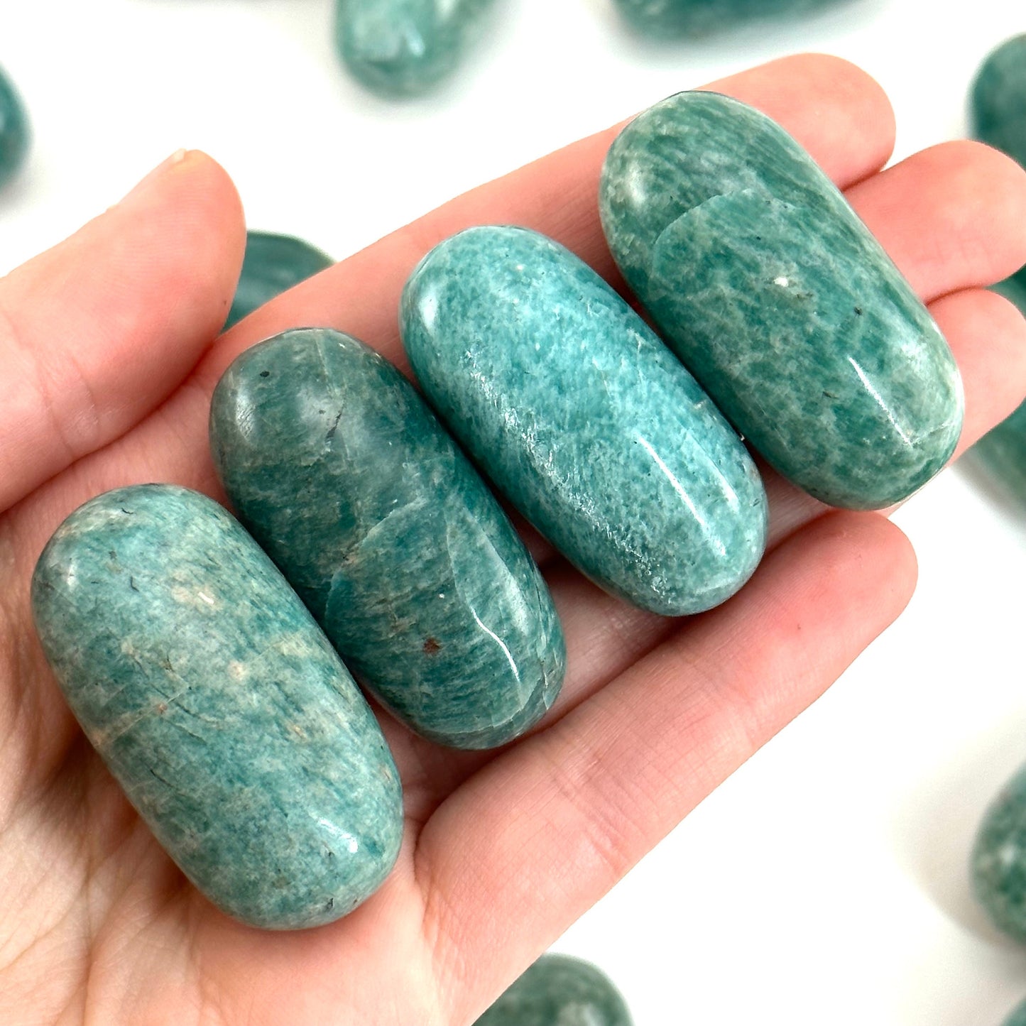 ONE Polished Amazonite, amazonite stone, tumbled amazonite, amazonite tumble, amazonite palm stone