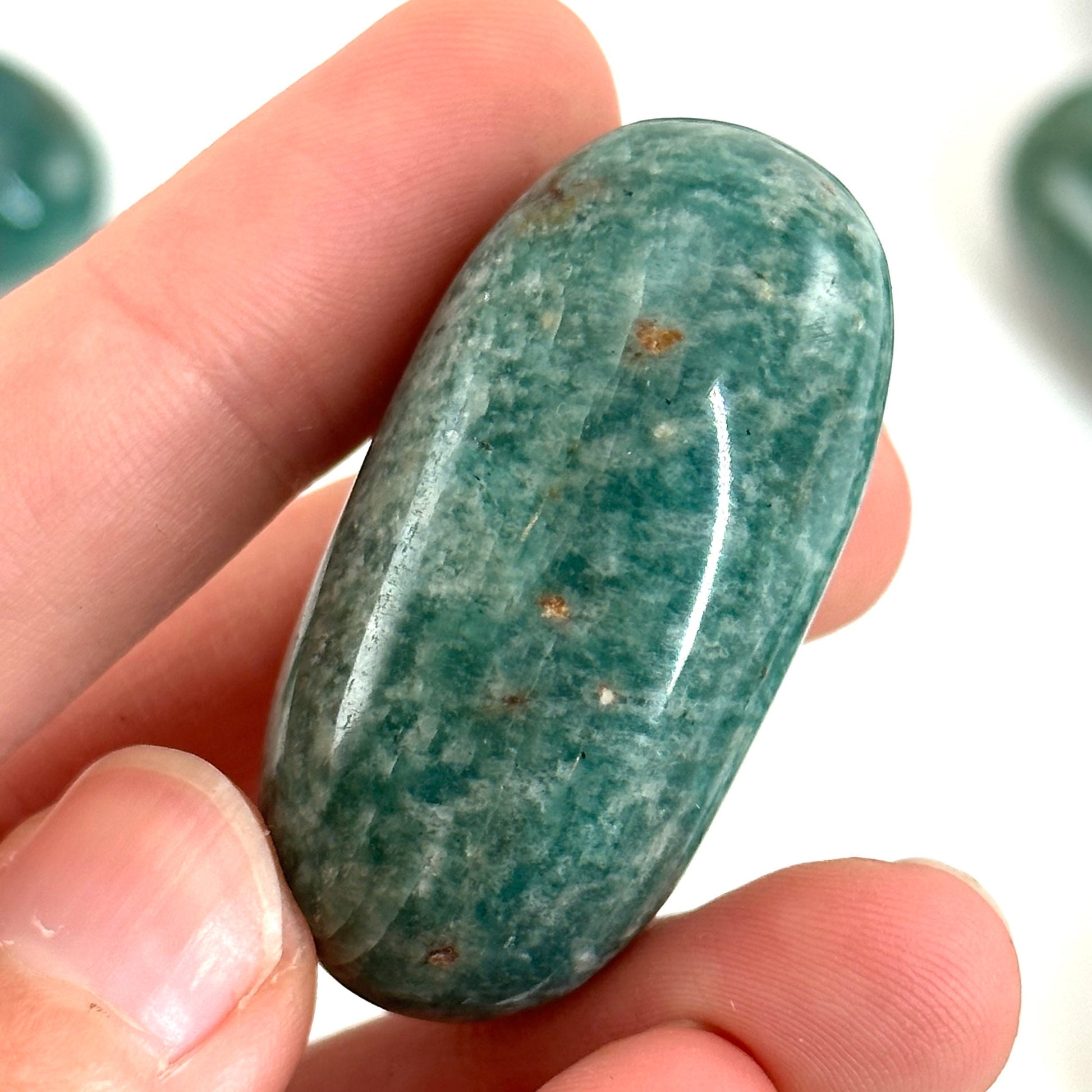 ONE Polished Amazonite, amazonite stone, tumbled amazonite, amazonite tumble, amazonite palm stone