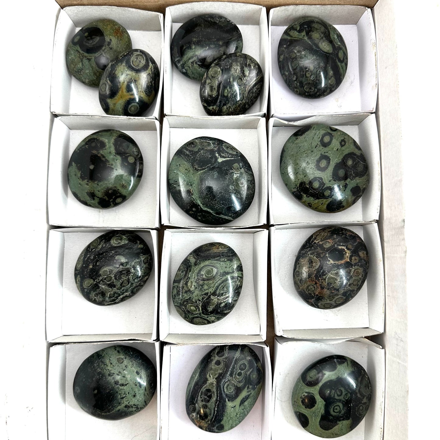 14pcs Wholesale Kambaba Jasper Palm Stones, Kambaba jasper, palm stone, worry stone, wholesale crystals, wholesale palm stones