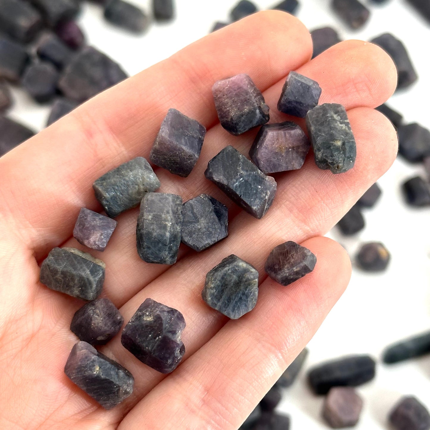 ONE Raw Purple / Blue Sapphire (Madagascar) | natural blue sapphire, purple sapphire, etched sapphire
