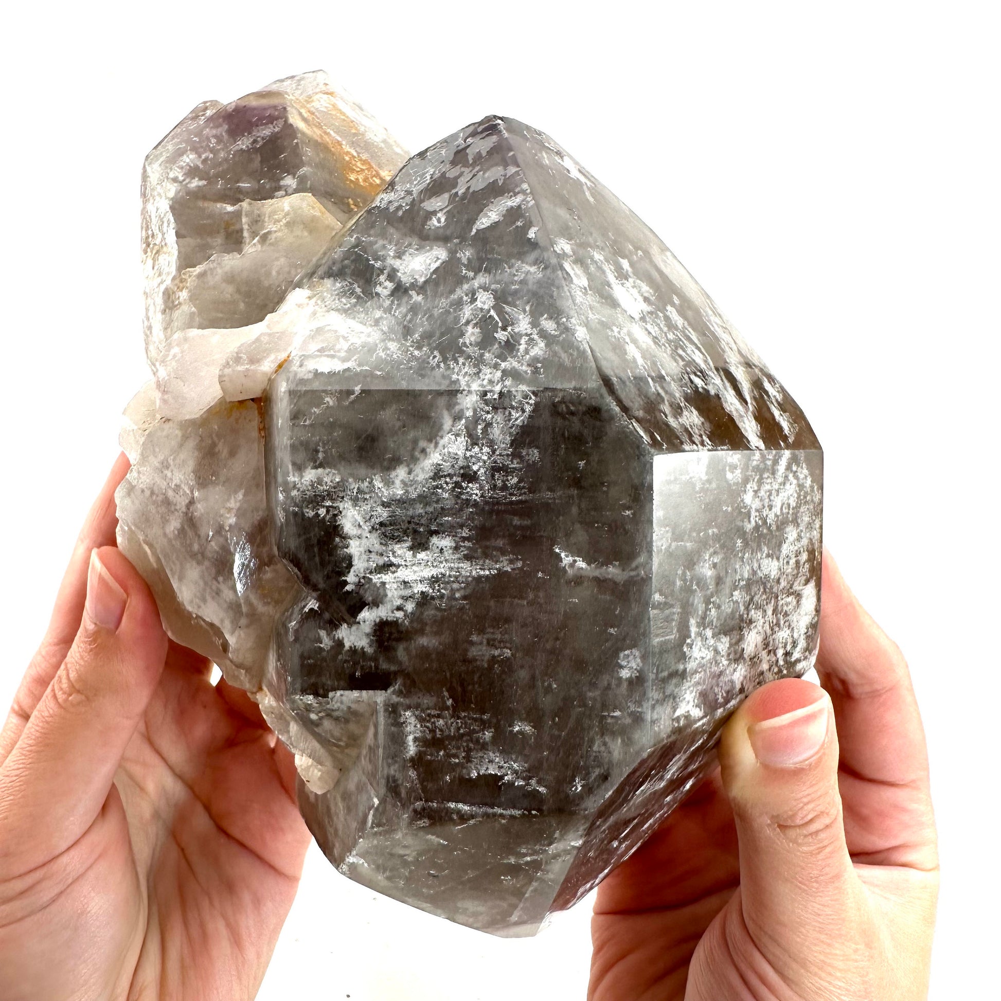 Elestial Smoky Amethyst (Madagascar), amethyst crystal, amethyst point, natural amethyst, purple amethyst