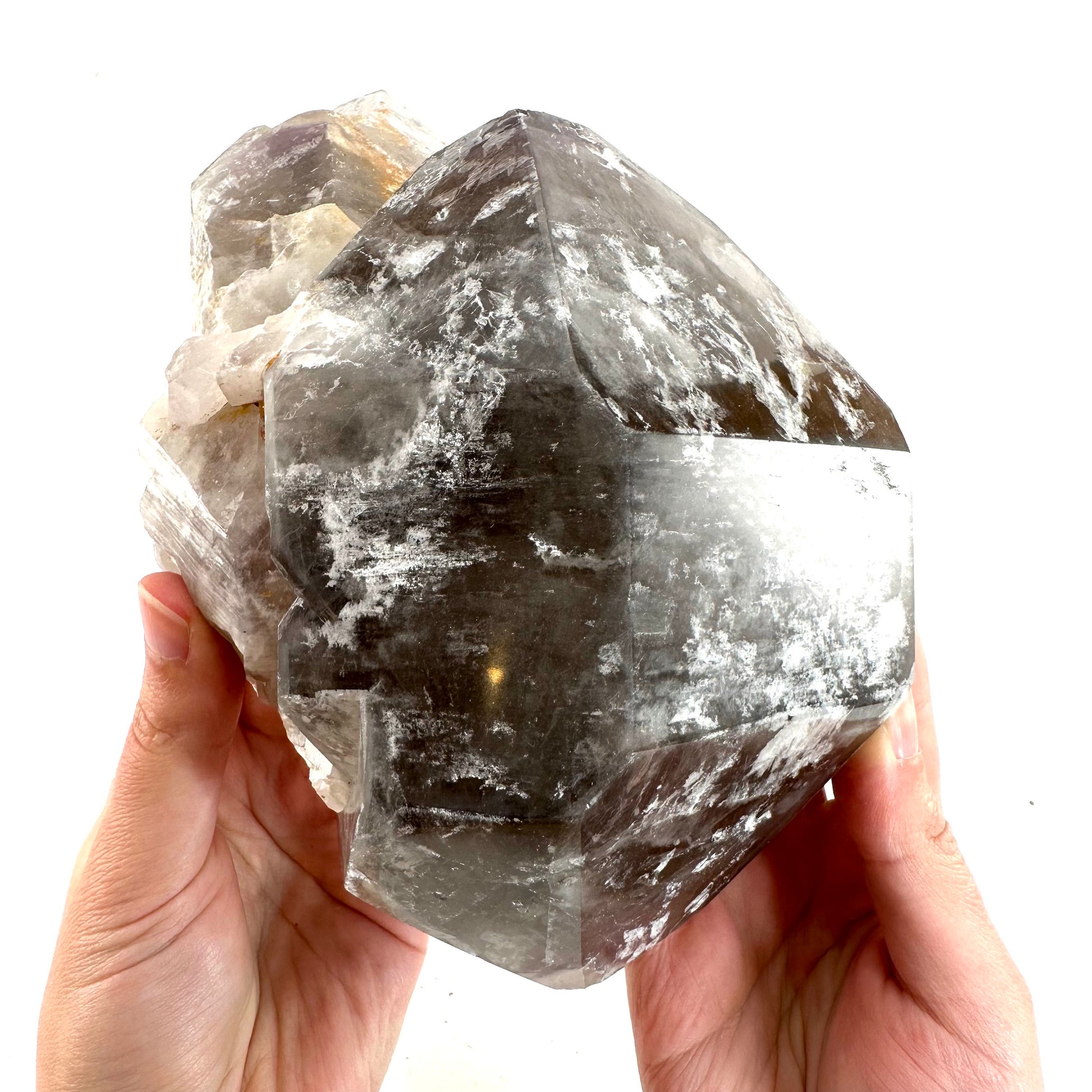 Elestial Smoky Amethyst (Madagascar), amethyst crystal, amethyst point, natural amethyst, purple amethyst