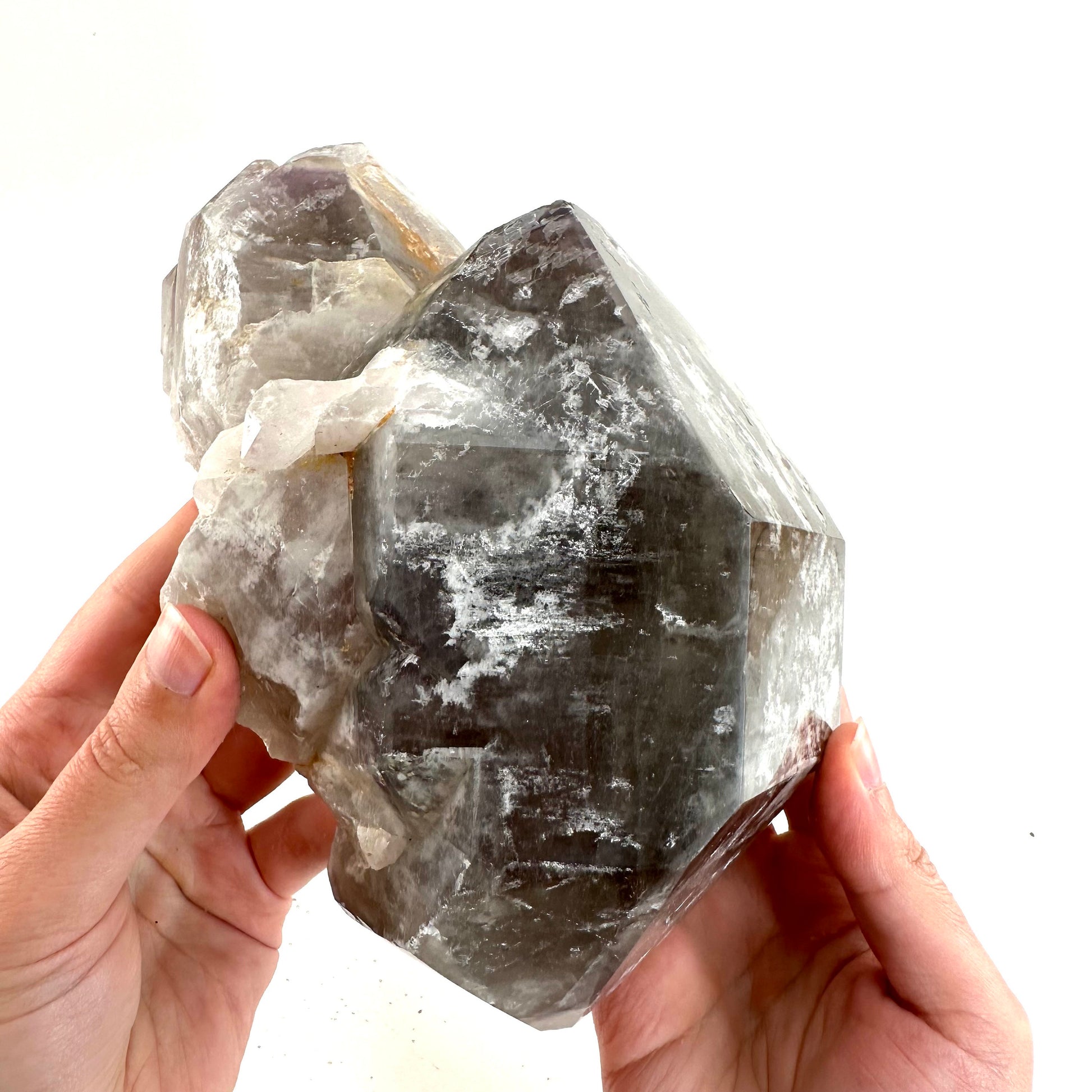 Elestial Smoky Amethyst (Madagascar), amethyst crystal, amethyst point, natural amethyst, purple amethyst