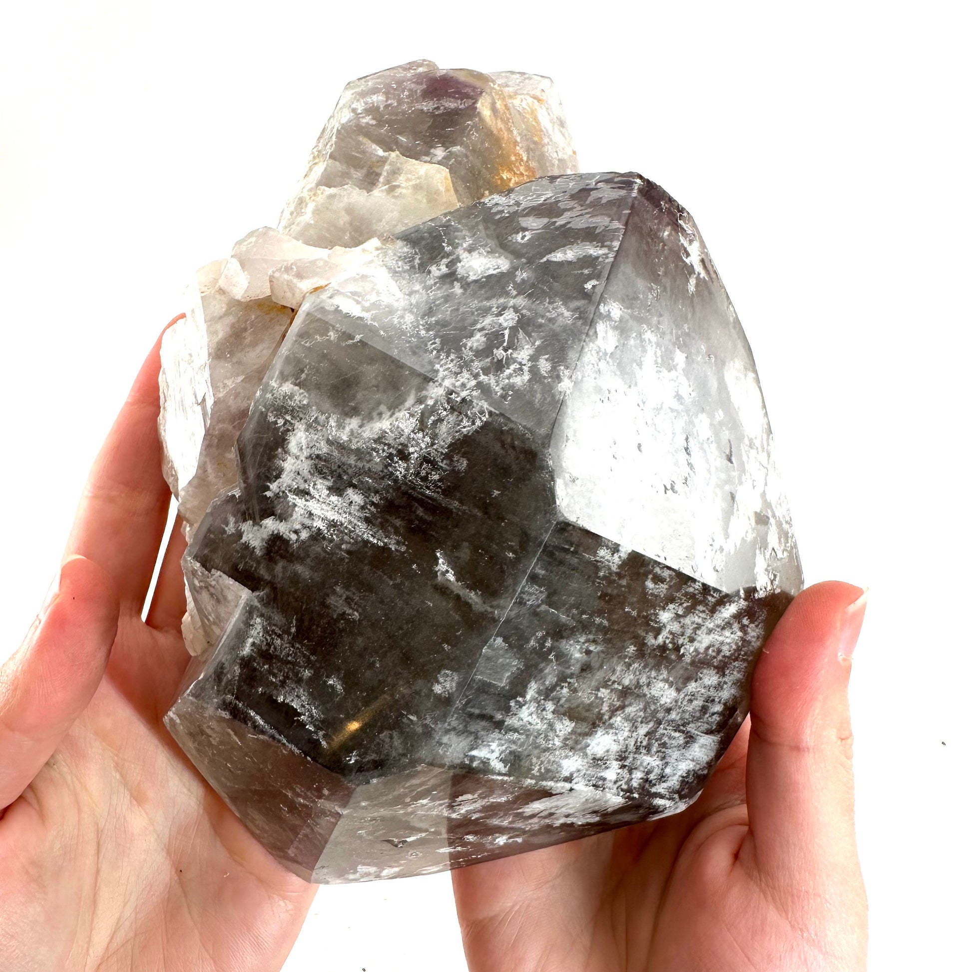 Elestial Smoky Amethyst (Madagascar), amethyst crystal, amethyst point, natural amethyst, purple amethyst