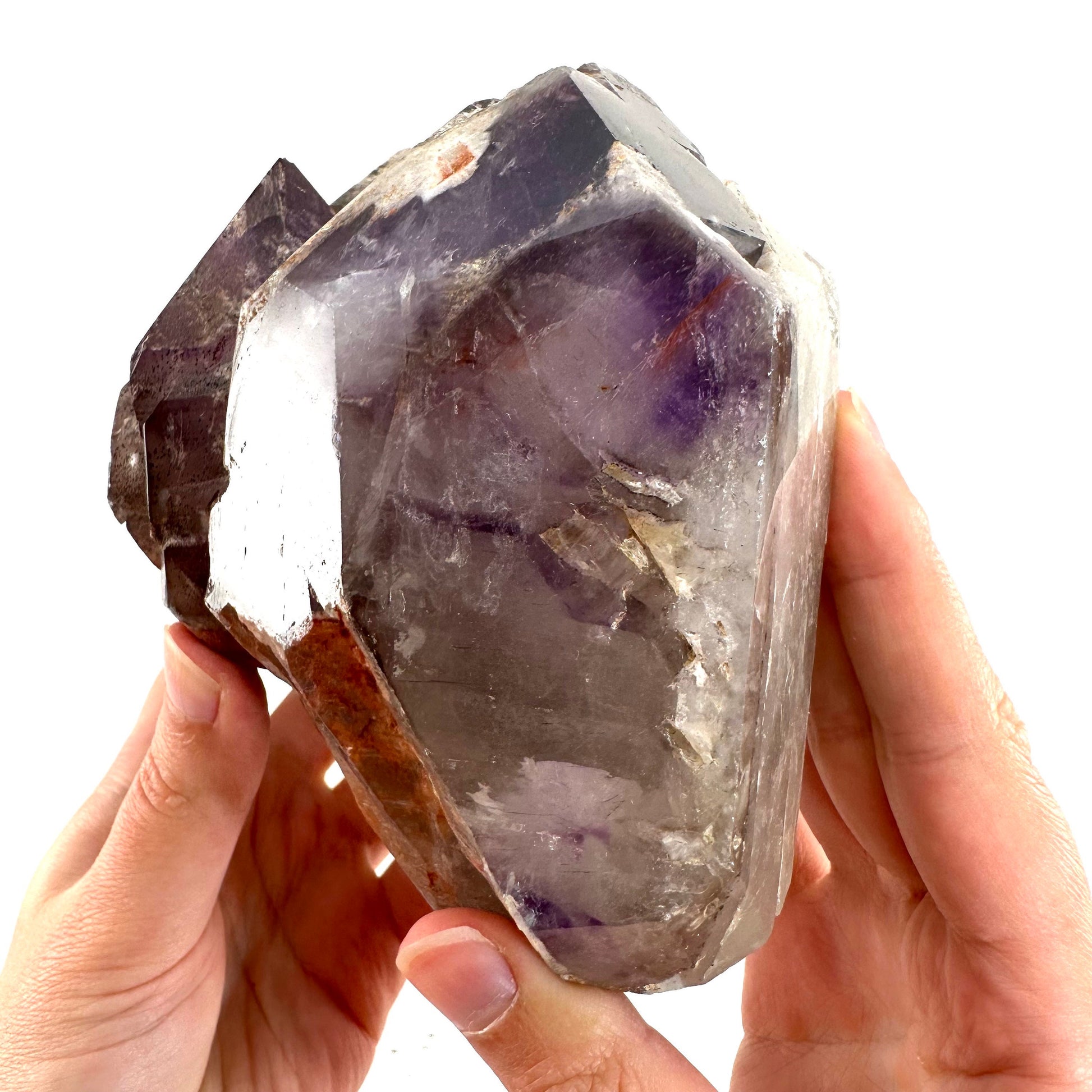 Elestial Smoky Amethyst (Madagascar), amethyst crystal, amethyst point, natural amethyst, purple amethyst