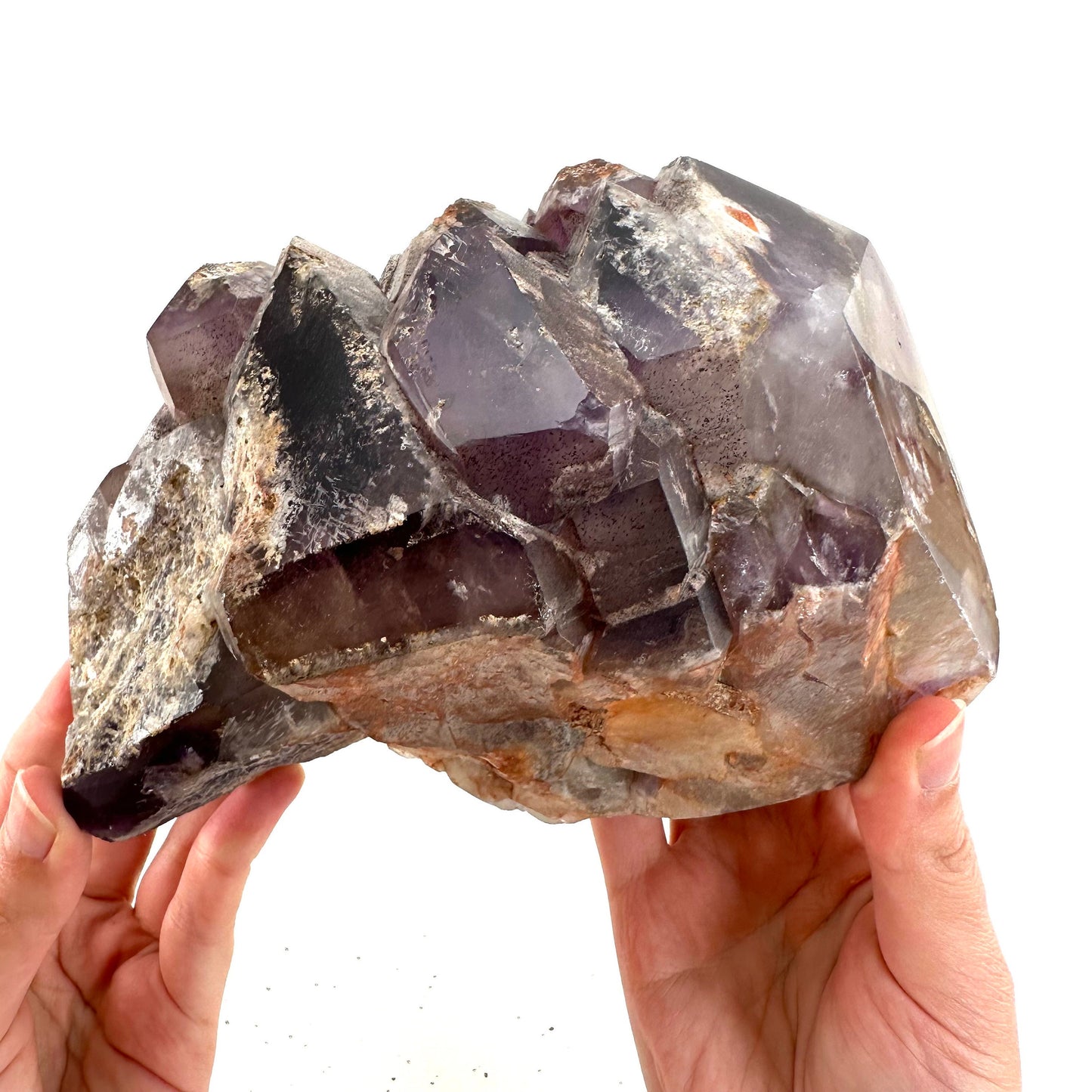 Elestial Smoky Amethyst (Madagascar), amethyst crystal, amethyst point, natural amethyst, purple amethyst