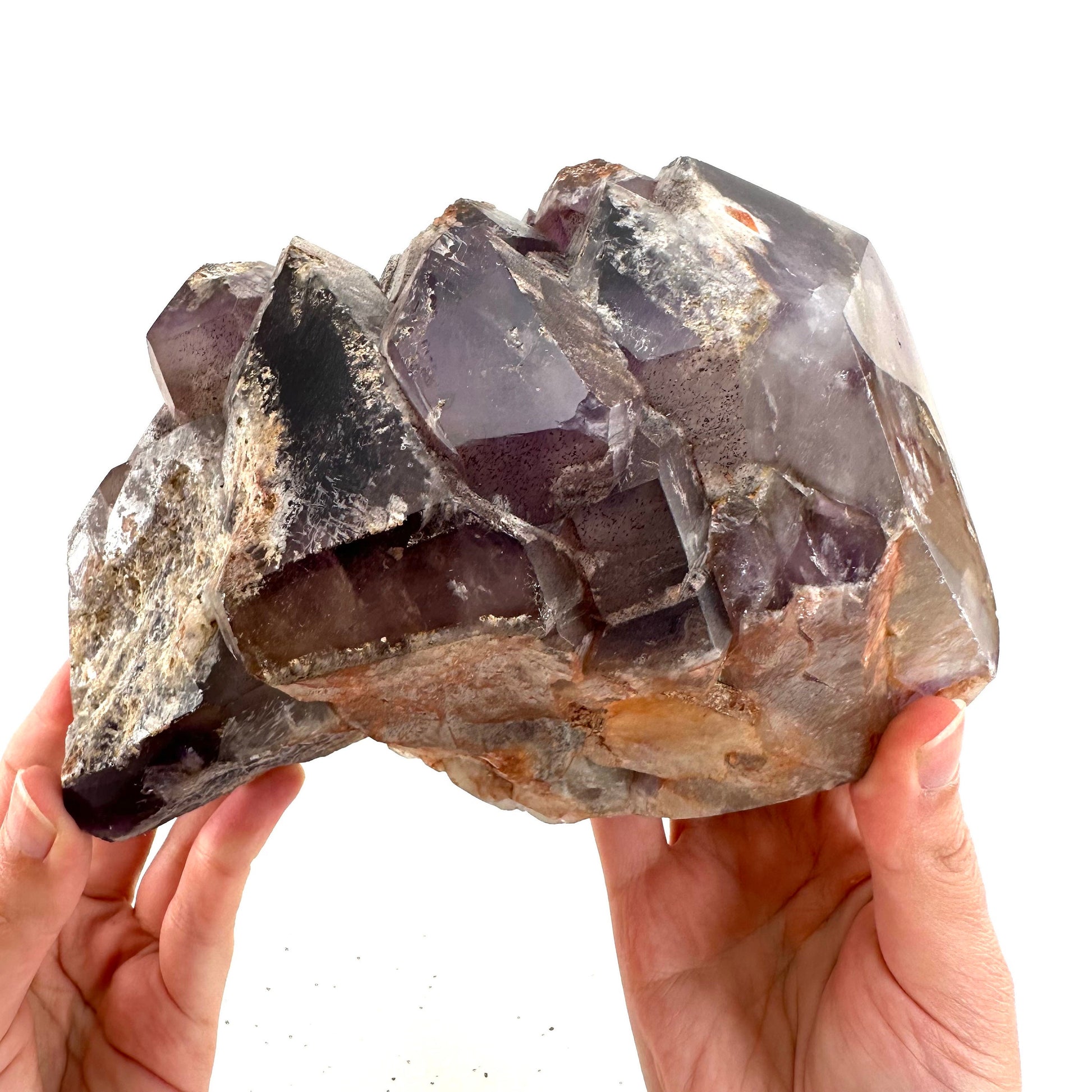 Elestial Smoky Amethyst (Madagascar), amethyst crystal, amethyst point, natural amethyst, purple amethyst