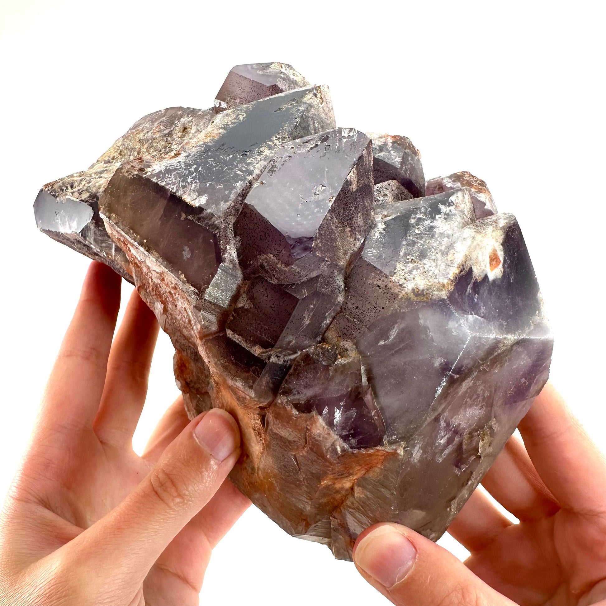 Elestial Smoky Amethyst (Madagascar), amethyst crystal, amethyst point, natural amethyst, purple amethyst