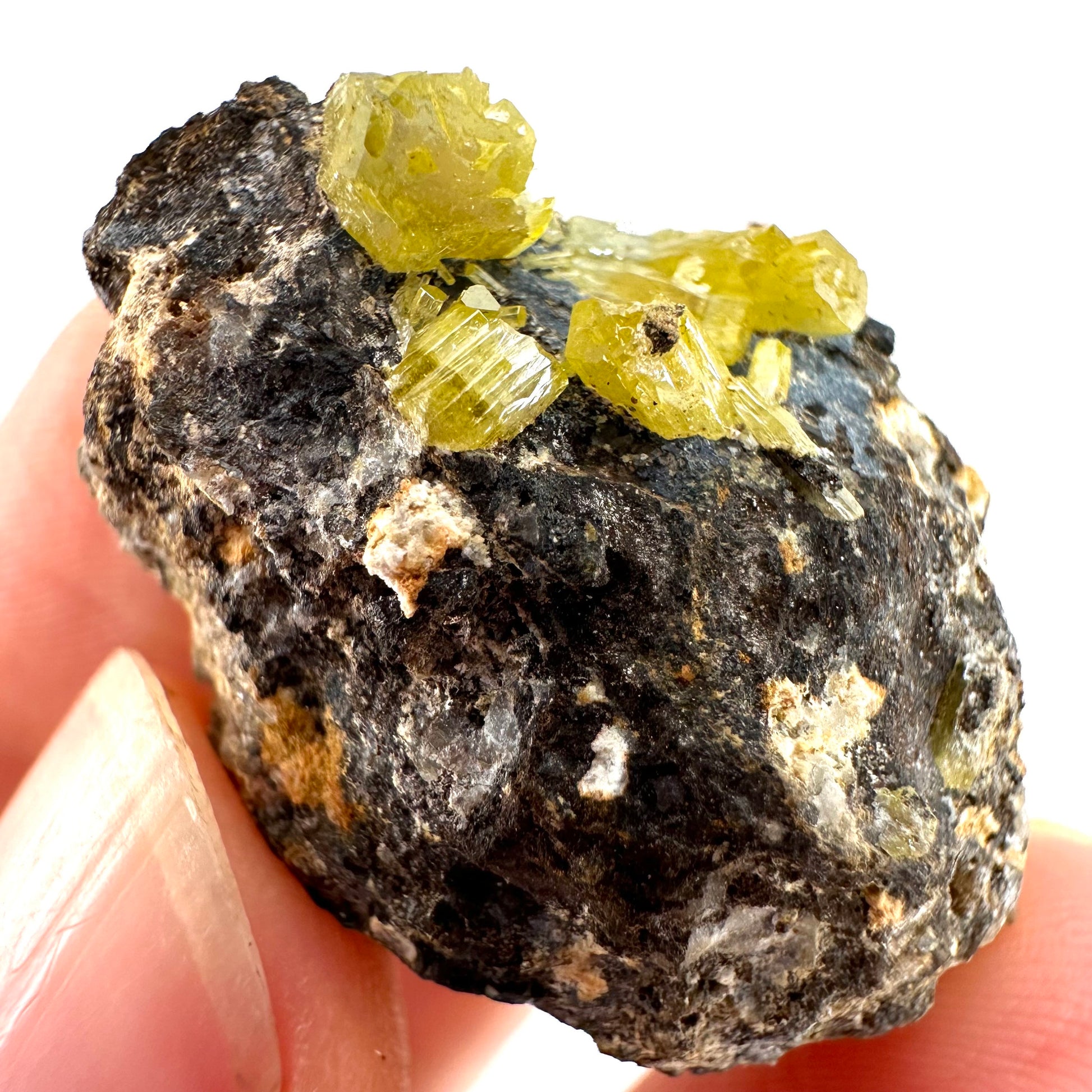 Mimetite (Thailand) | mimetite crystal, yellow mimetite, yellow crystal, rare crystals, mineral specimen, crystals