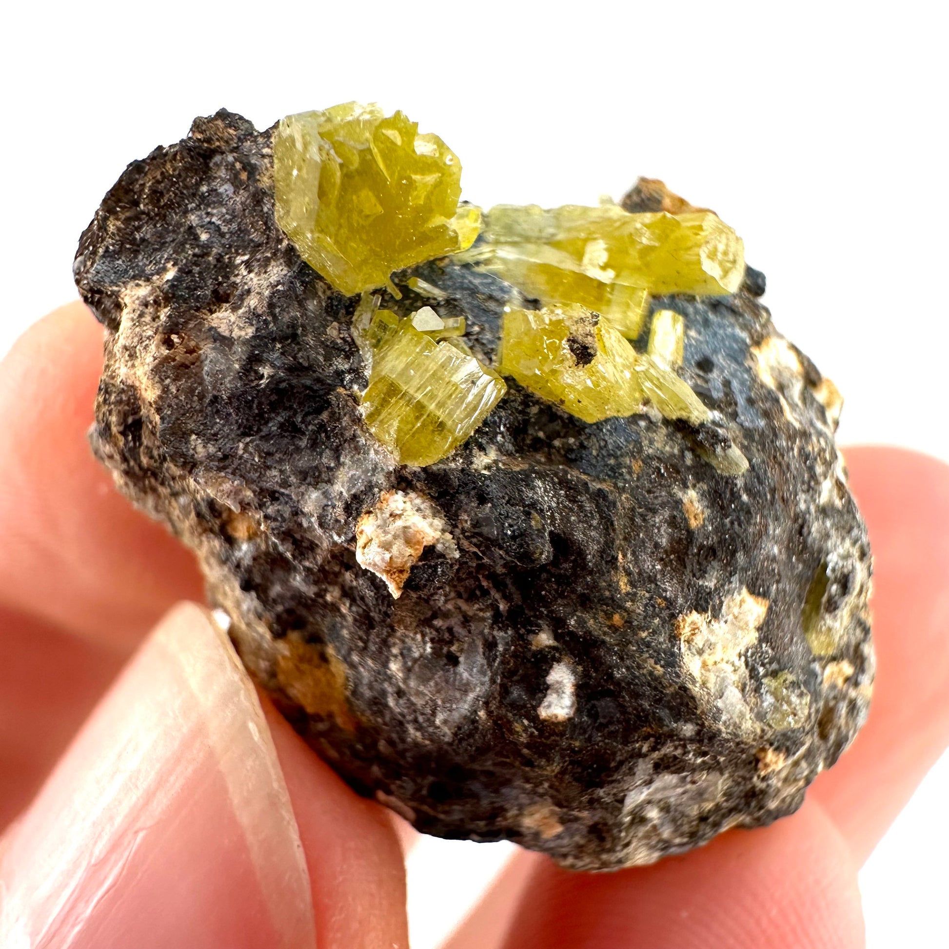 Mimetite (Thailand) | mimetite crystal, yellow mimetite, yellow crystal, rare crystals, mineral specimen, crystals