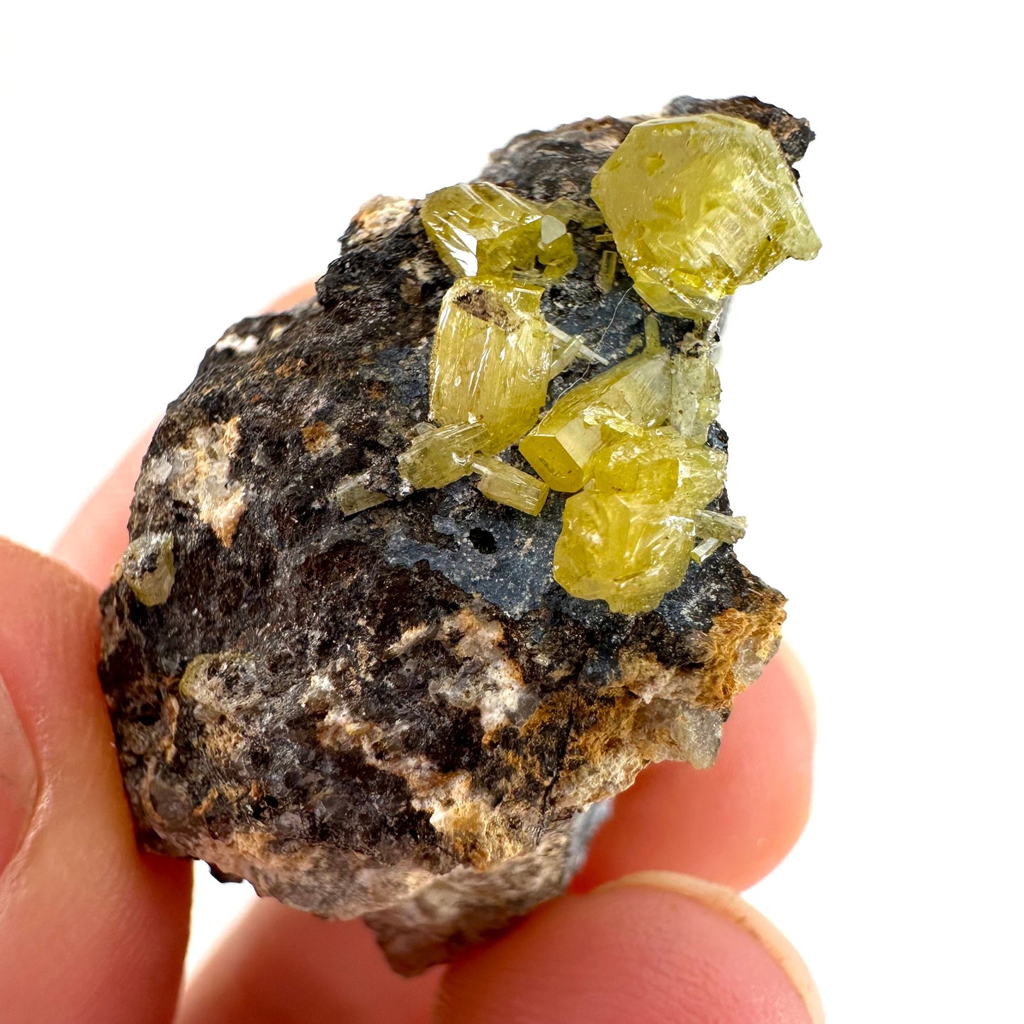 Mimetite (Thailand) | mimetite crystal, yellow mimetite, yellow crystal, rare crystals, mineral specimen, crystals