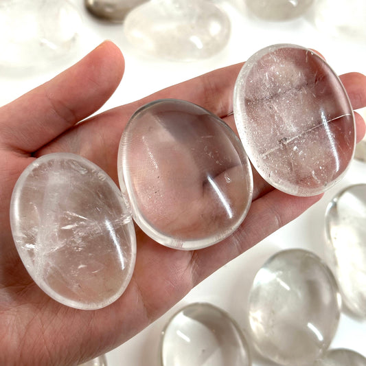 Madagascar Quartz palm stone, quartz palmstone, polished quartz, quartz crystal