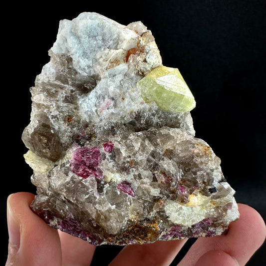 Rare! Londonite with Liddicoatite on Matrix (Madagascar) | rare minerals, mineral specimen, rare crystals