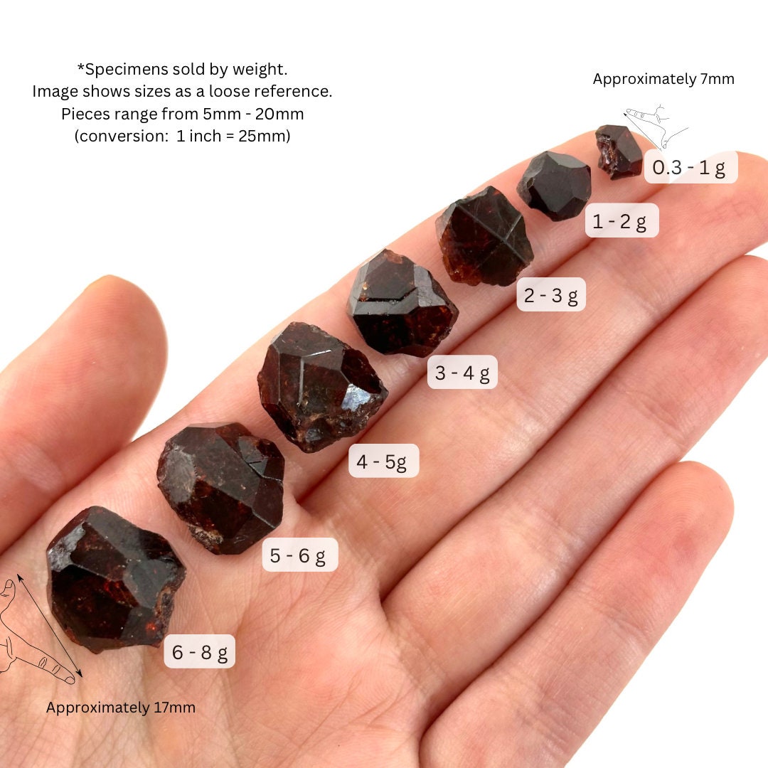 ONE Spessartine Garnet (Pakistan) | red garnet, raw crystals, rough red garnet, dark red garnet, garnet crystal