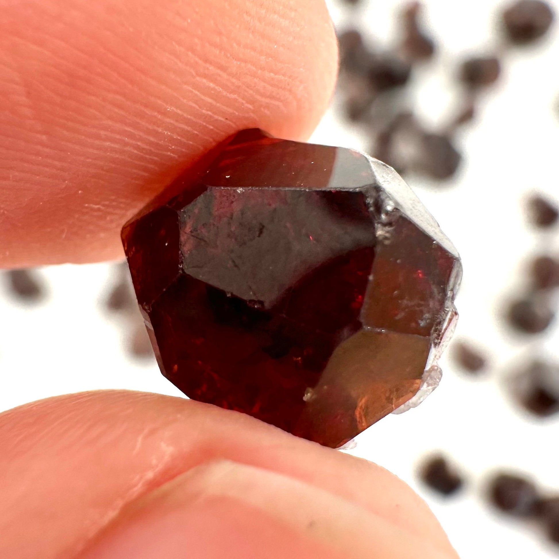 ONE Spessartine Garnet (Pakistan) | red garnet, raw crystals, rough red garnet, dark red garnet, garnet crystal