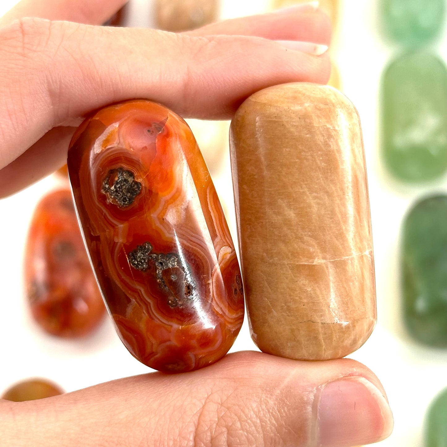 Chakra Crystal Set | 7 rainbow crystals, shiva set, chakra crystals, pocket stone, chakra tumbled stones