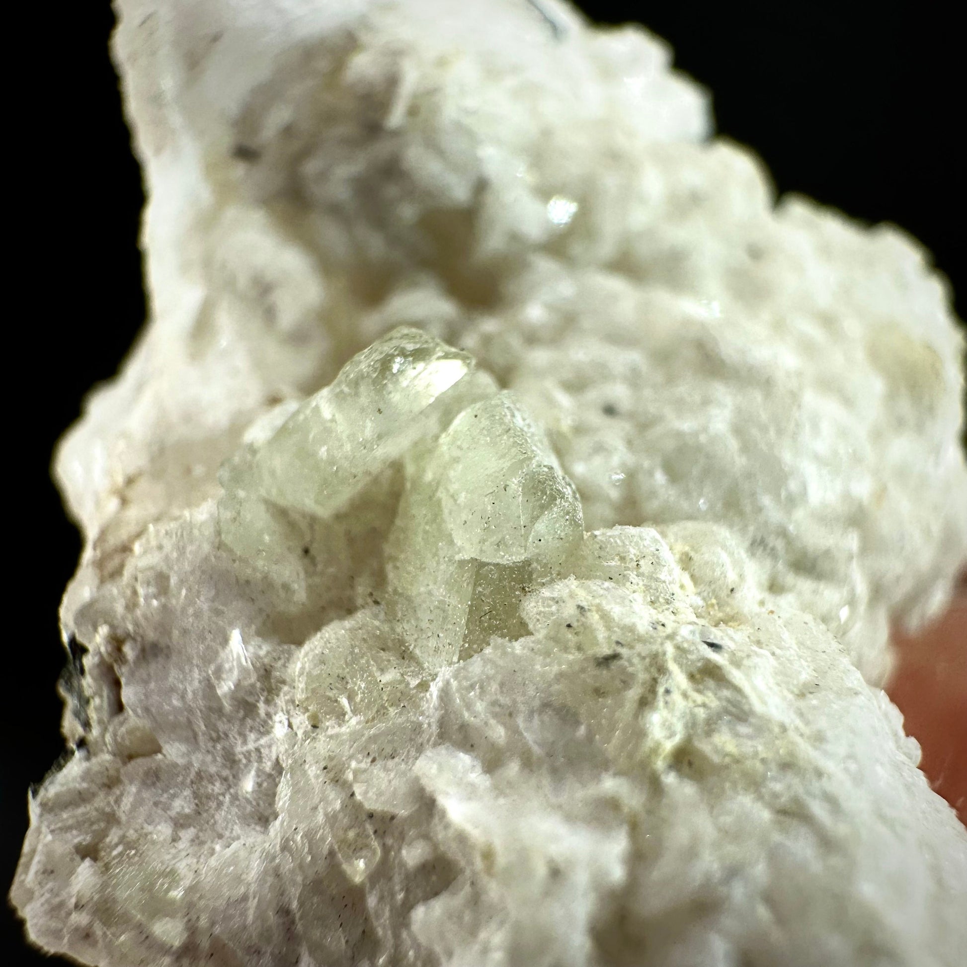 Rare! Herderite on Albite (Pakistan) | green herderite crystal, natural crystals, mineral specimen, herderite on matrix