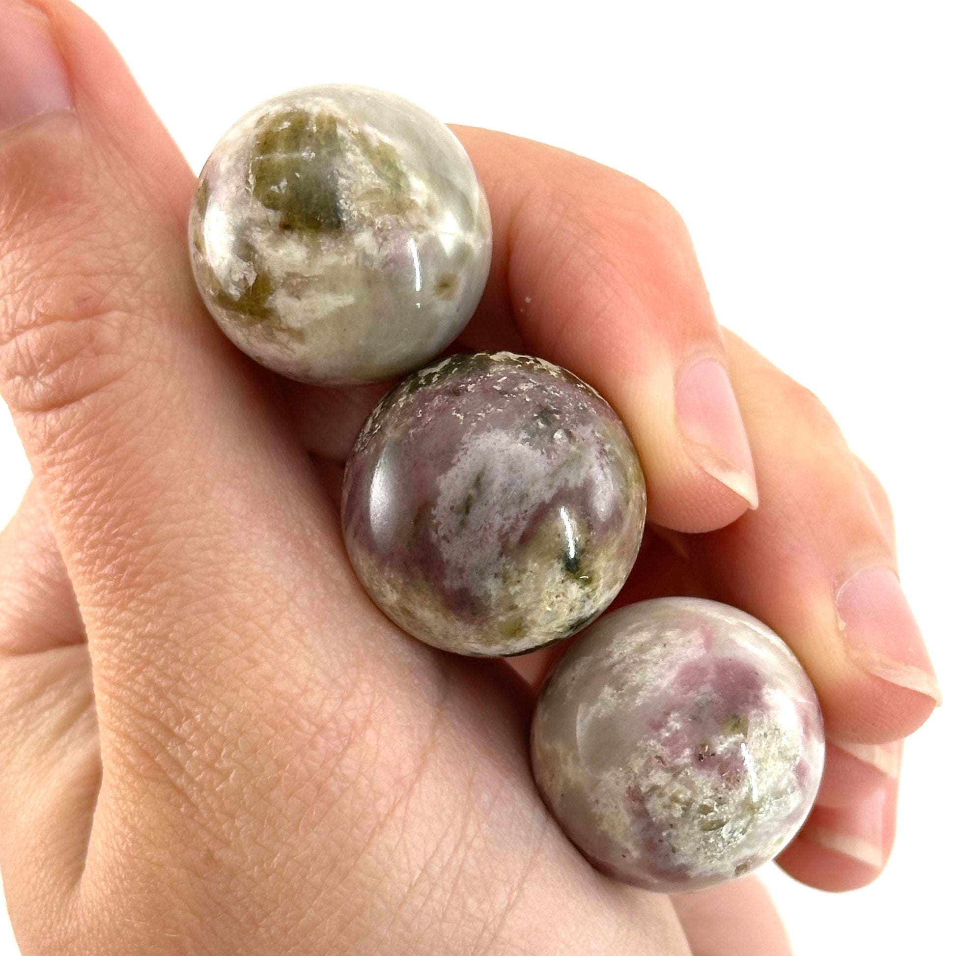 Mystic Mica Sphere, crystal ball, epidote & lepidolite sphere, Lepidolite crystal, crystal sphere, epidote sphere