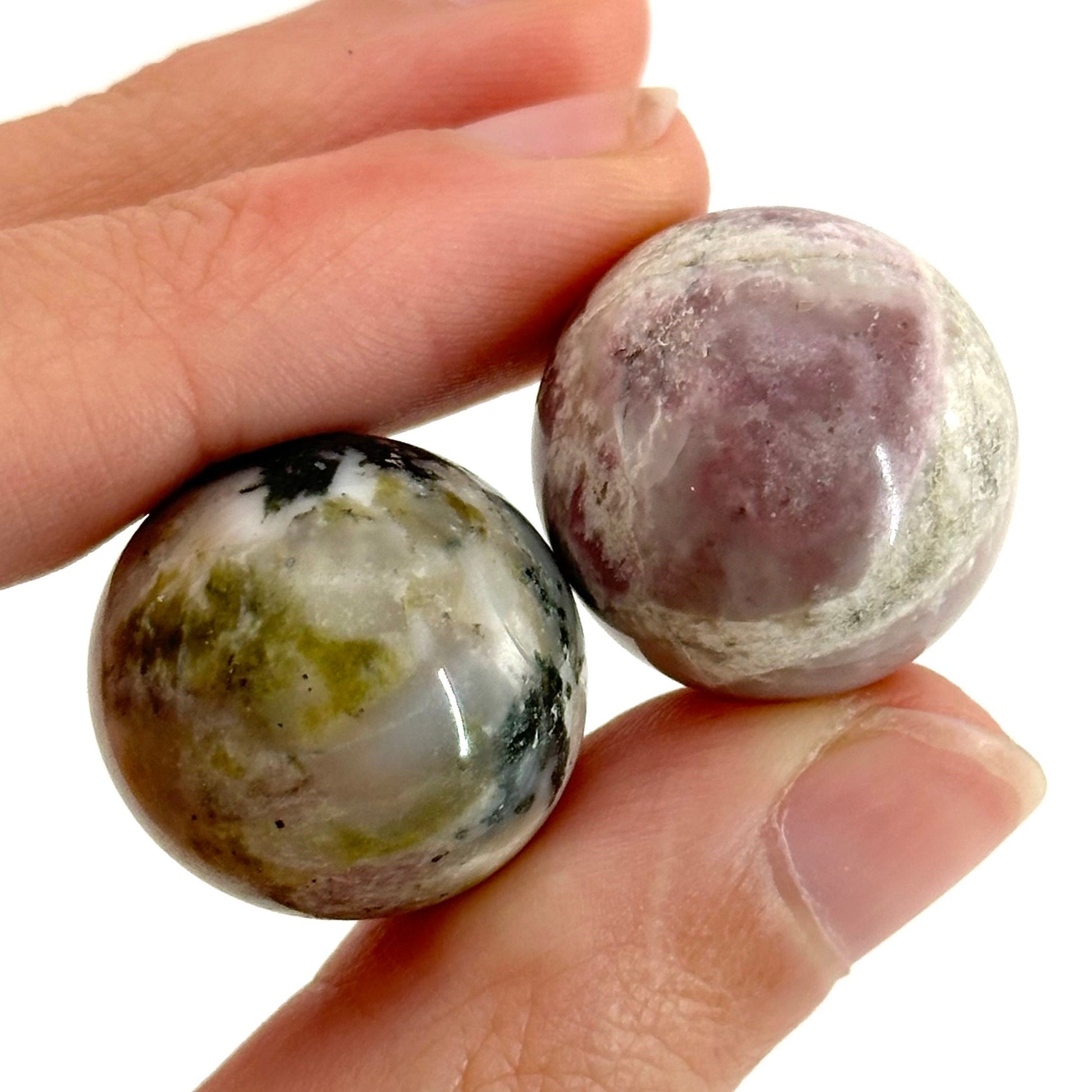 Mystic Mica Sphere, crystal ball, epidote & lepidolite sphere, Lepidolite crystal, crystal sphere, epidote sphere