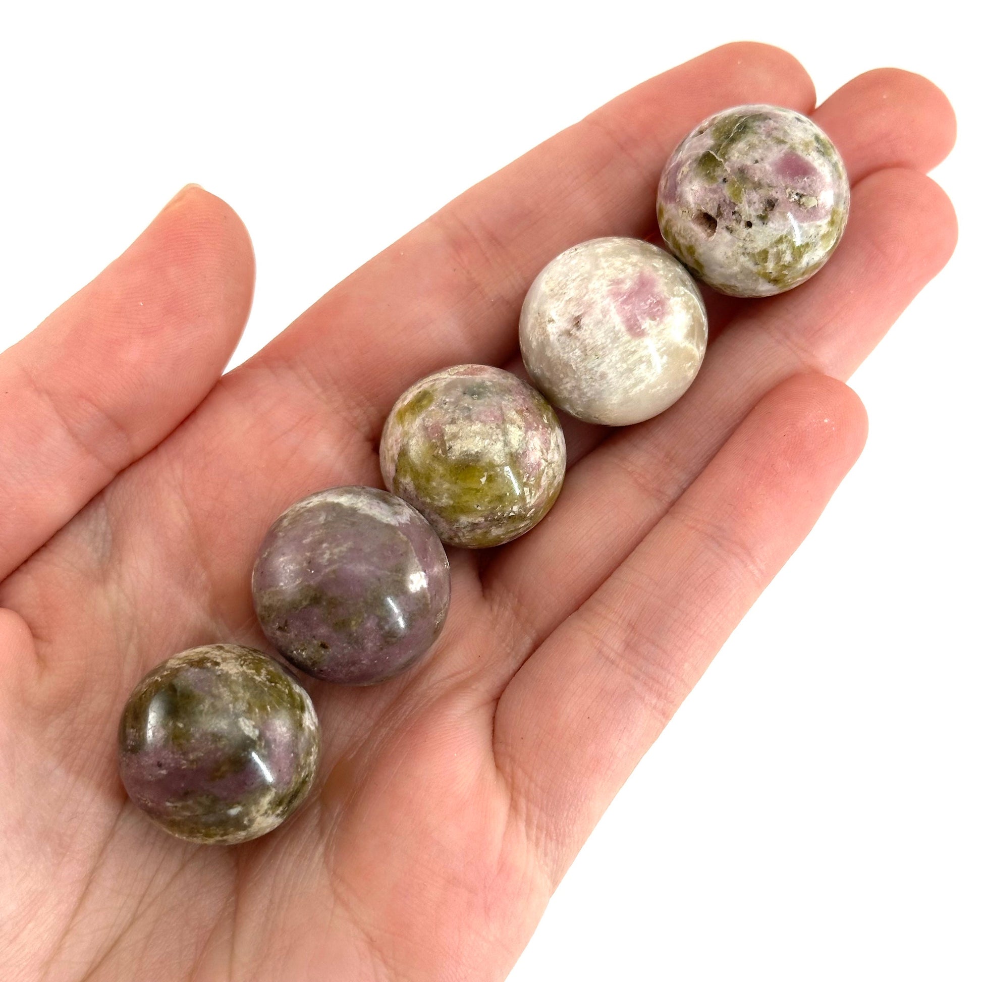 Mystic Mica Sphere, crystal ball, epidote & lepidolite sphere, Lepidolite crystal, crystal sphere, epidote sphere