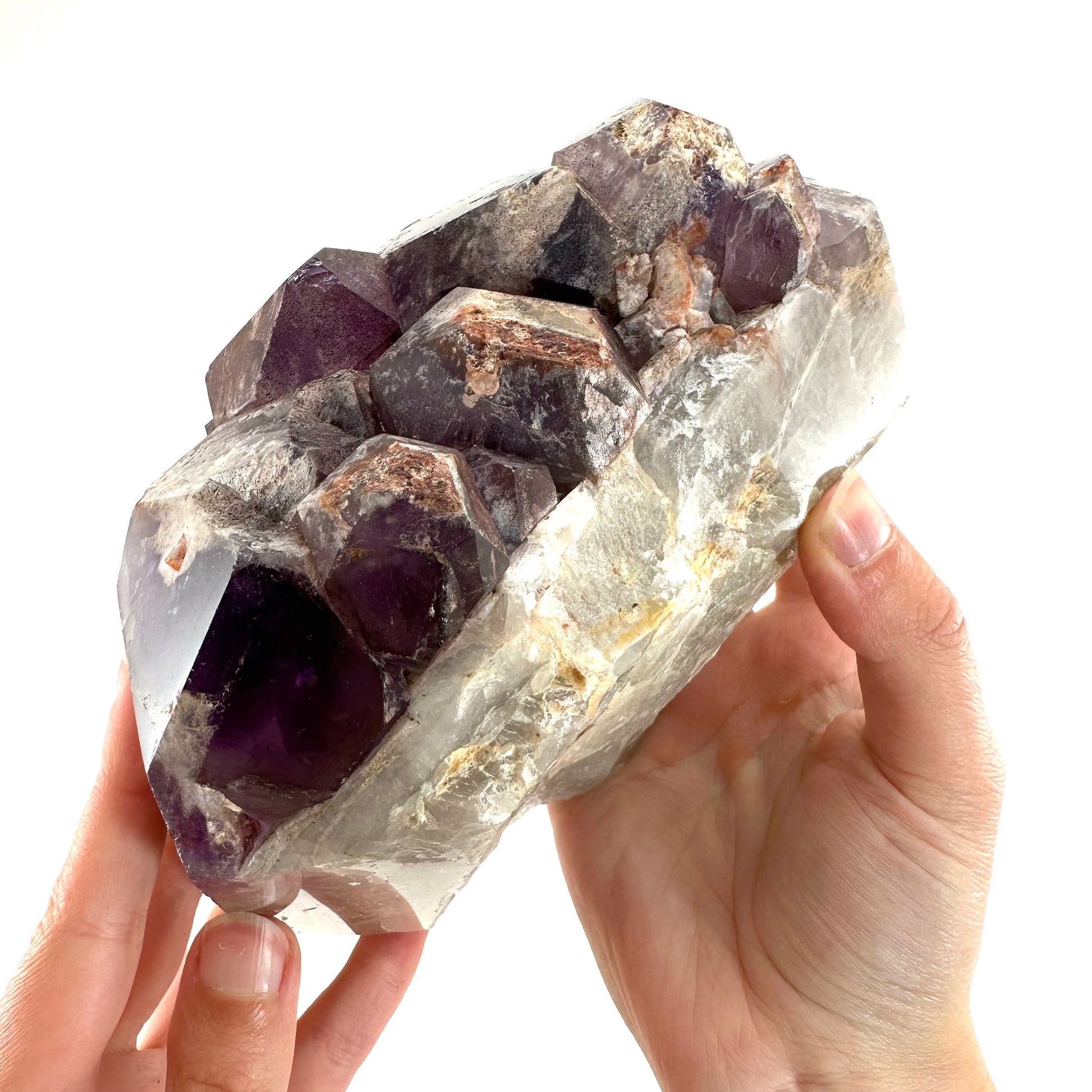 Elestial Smoky Amethyst (Madagascar), amethyst crystal, amethyst point, natural amethyst, purple amethyst