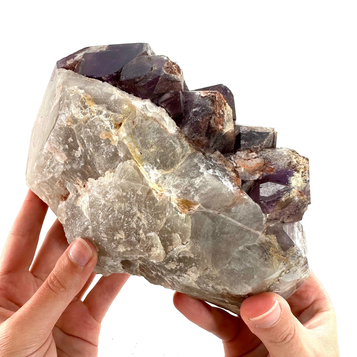 Elestial Smoky Amethyst (Madagascar), amethyst crystal, amethyst point, natural amethyst, purple amethyst