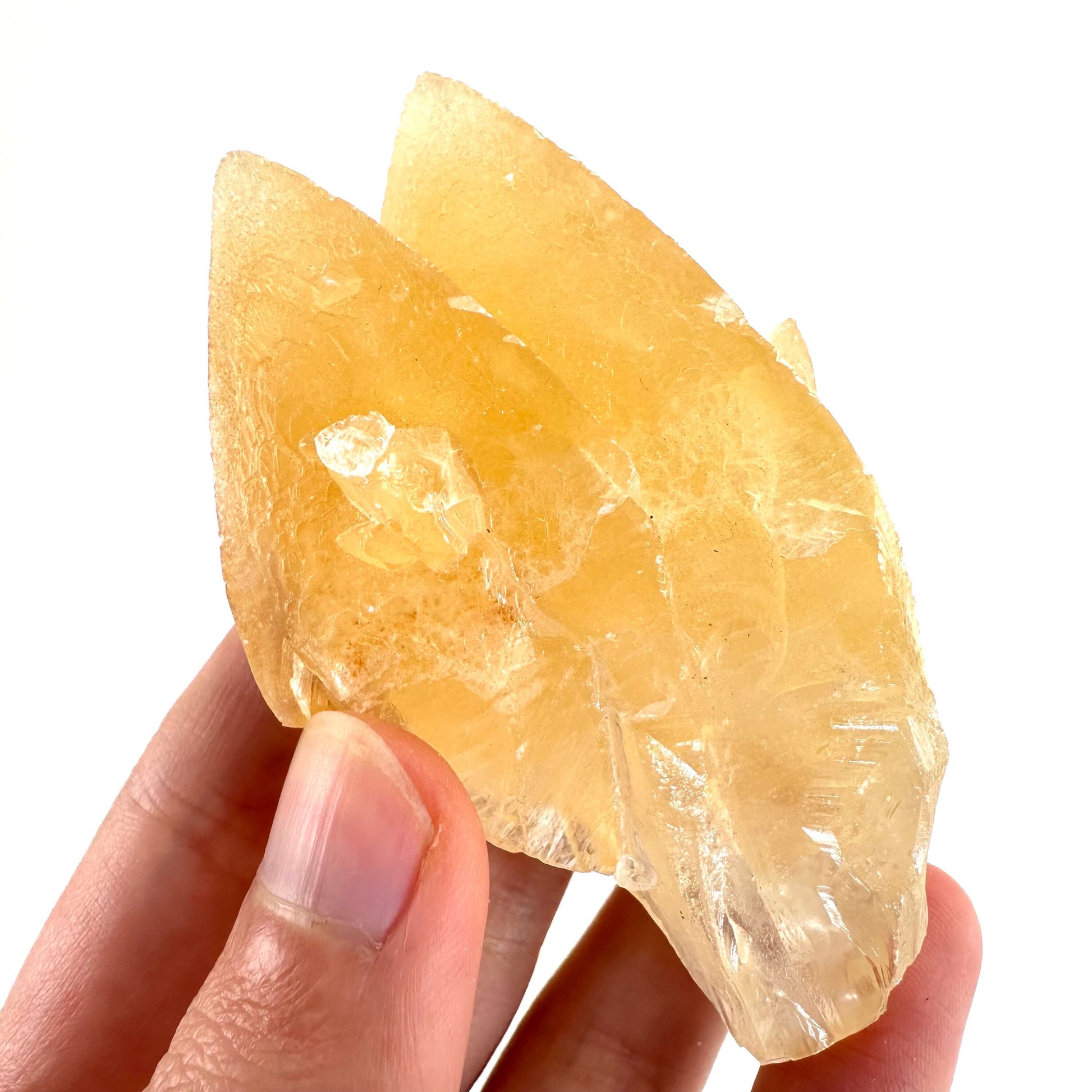 Fluorescent & Phosphorescent Calcite (Indonesia) | UV-reactive calcite, yellow calcite, calcite crystal, UV reactive crystal, crystals