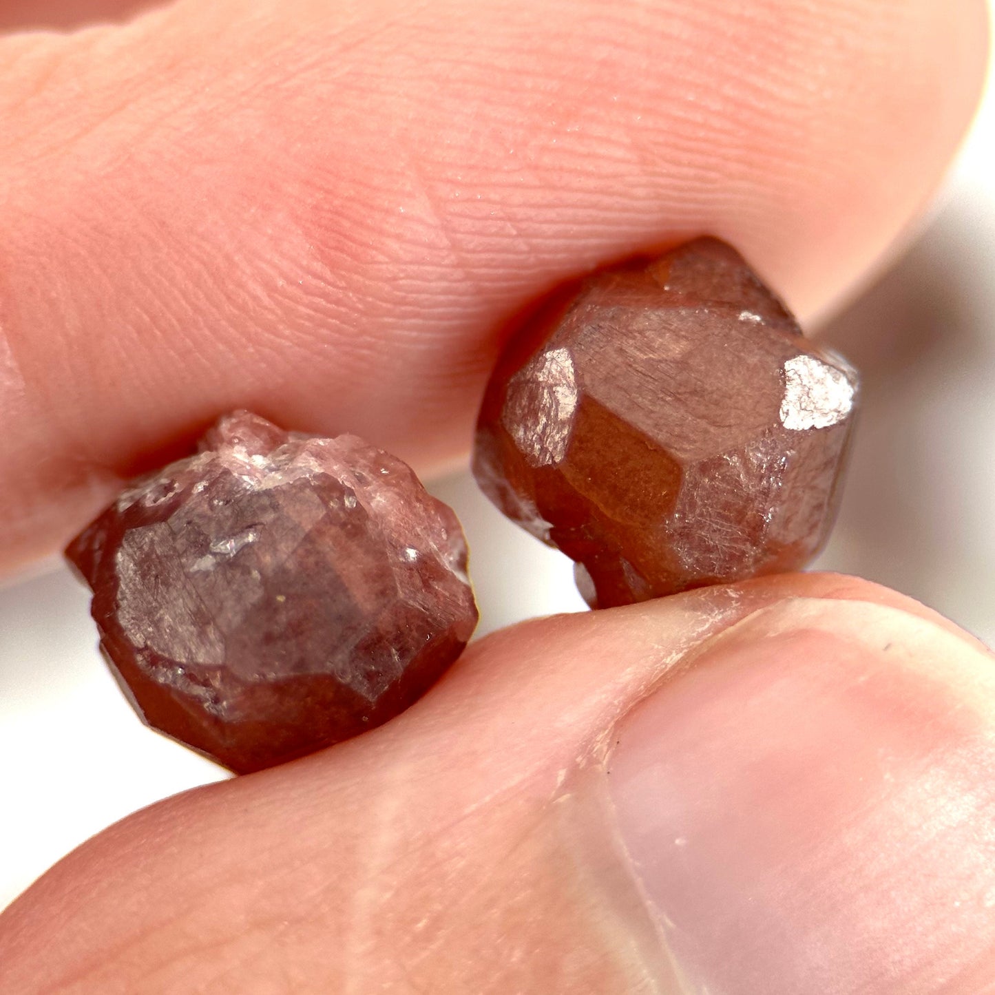 Strawberry Spessartine Garnet (Pakistan) | red garnet, raw crystals, rough red garnet, orange garnet, garnet crystal