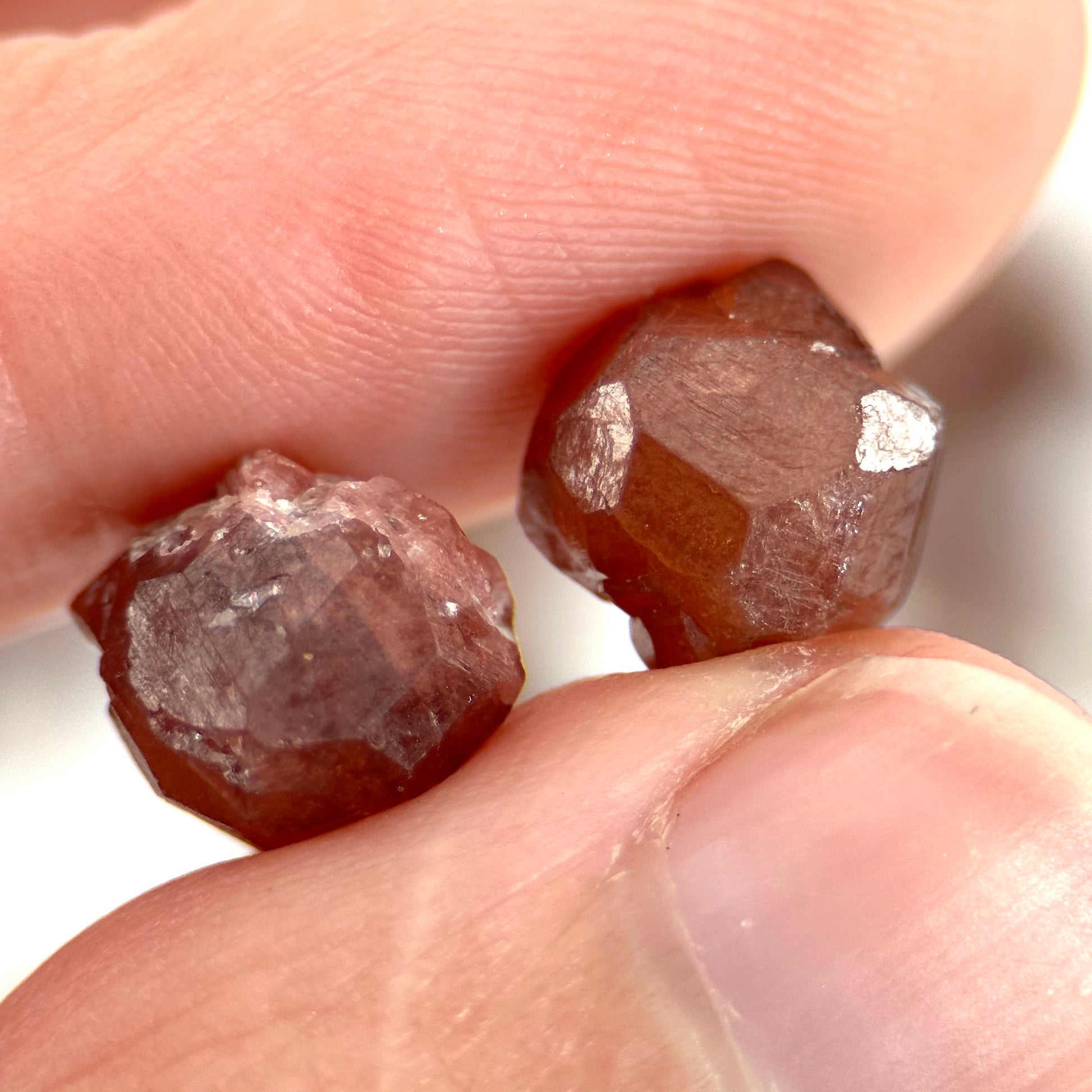Strawberry Spessartine Garnet (Pakistan) | red garnet, raw crystals, rough red garnet, orange garnet, garnet crystal