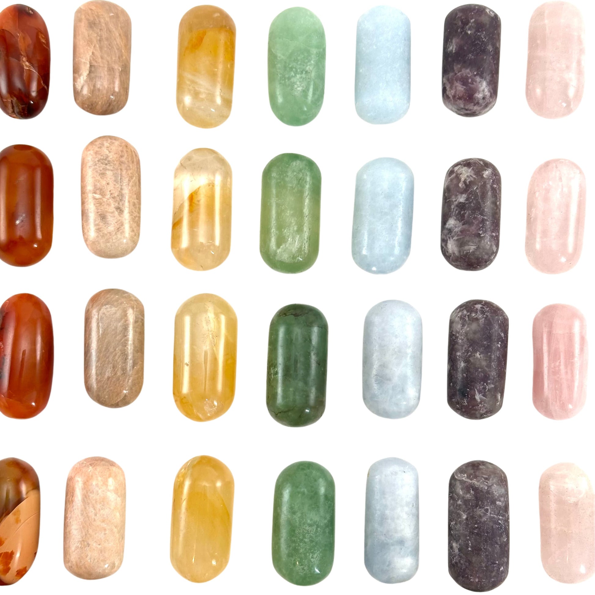 Chakra Crystal Set | 7 rainbow crystals, shiva set, chakra crystals, pocket stone, chakra tumbled stones