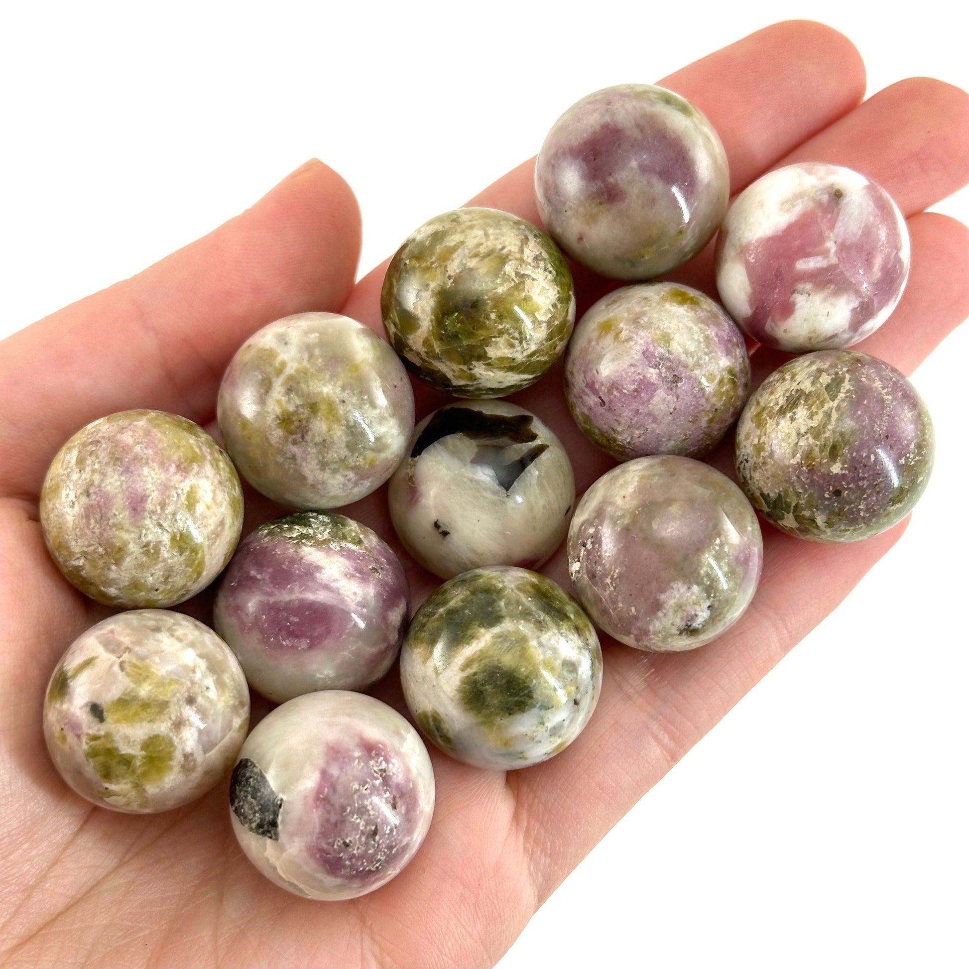 Mystic Mica Sphere, crystal ball, epidote & lepidolite sphere, Lepidolite crystal, crystal sphere, epidote sphere