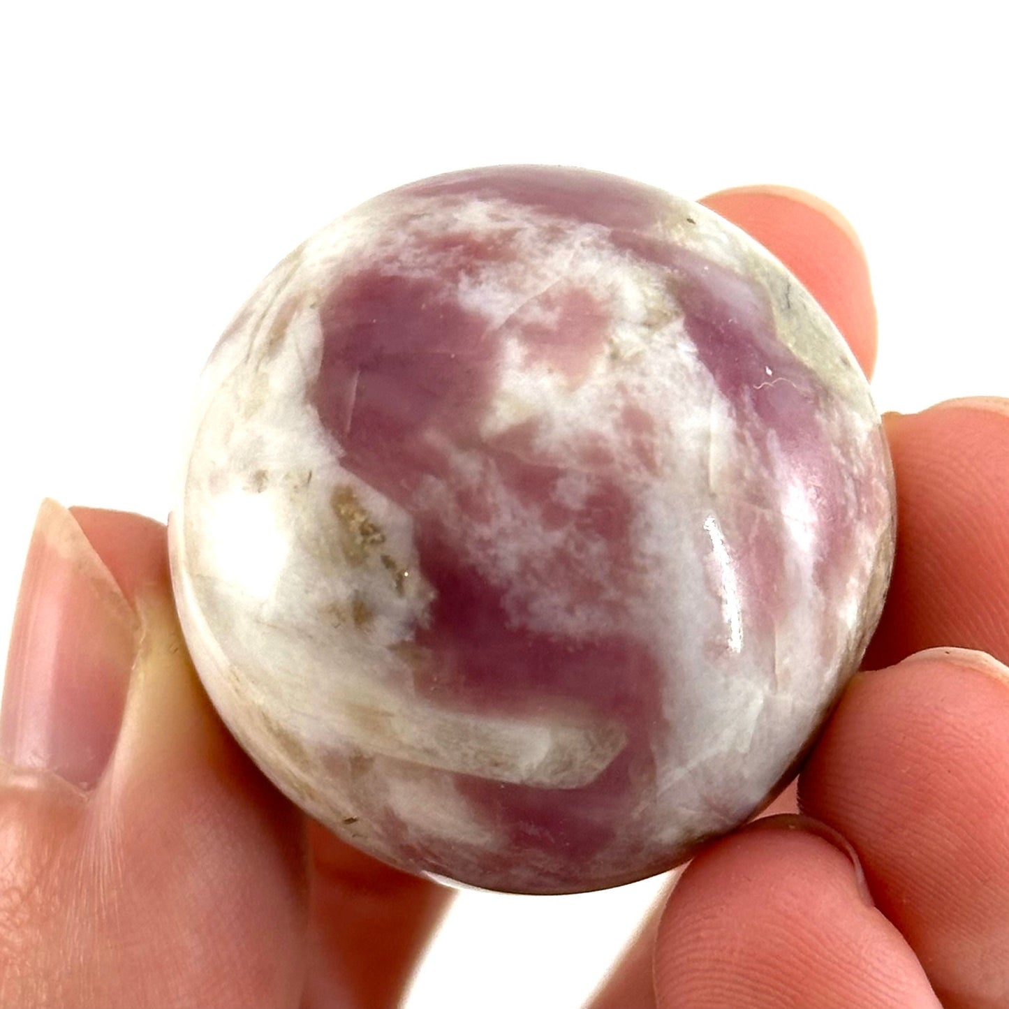 Mystic Mica Sphere, crystal ball, epidote & lepidolite sphere, Lepidolite crystal, crystal sphere, epidote sphere