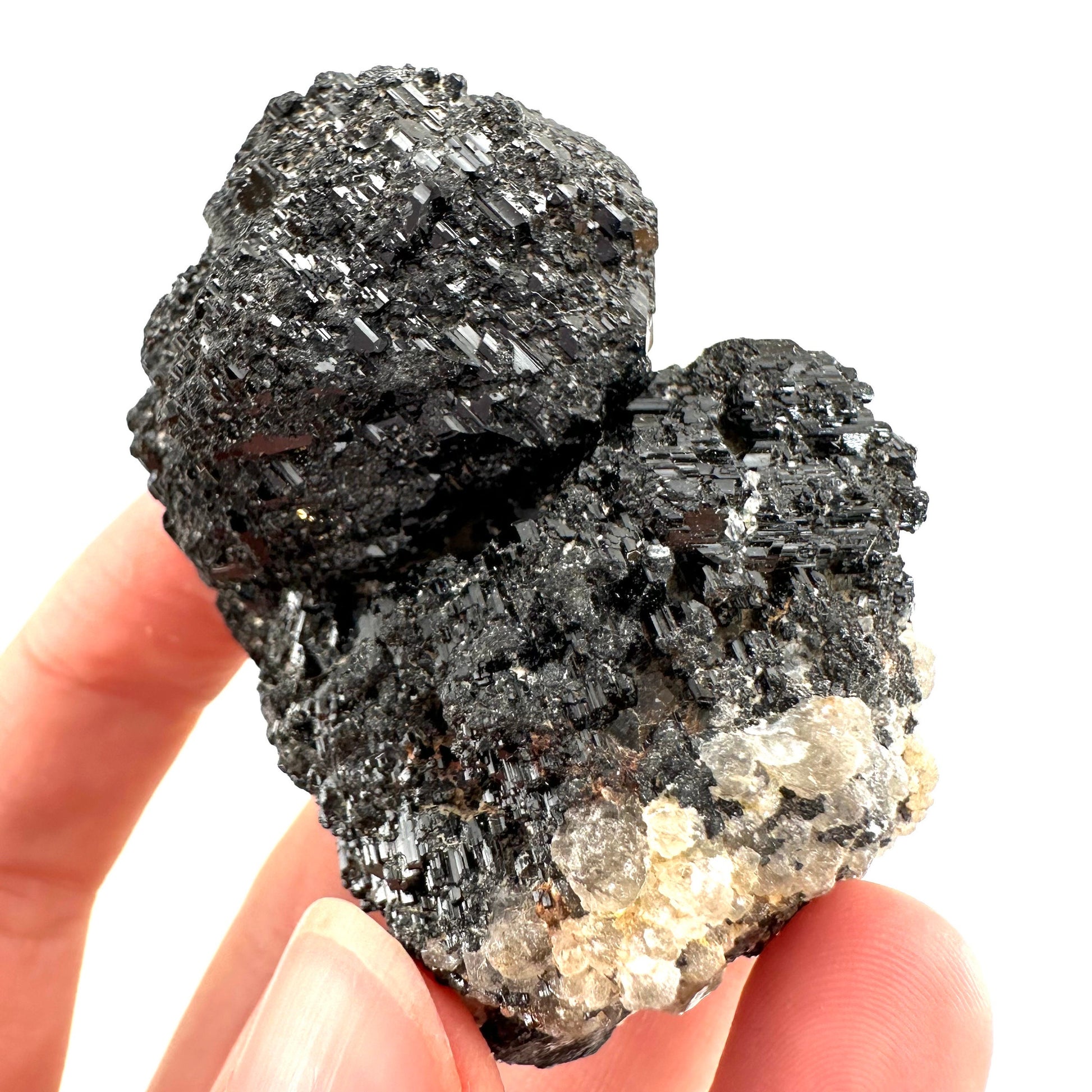 Black tourmaline cluster (Namibia), high grade black tourmaline, tourmaline crystal, black schorl