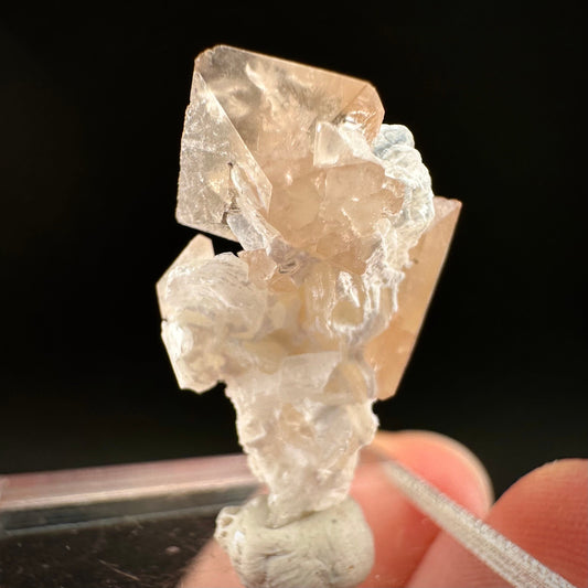 Champagne Topaz on Albite Matrix (Pakistan) | topaz crystal, rare crystals, mineral specimen, rare minerals, natural topaz, golden topaz