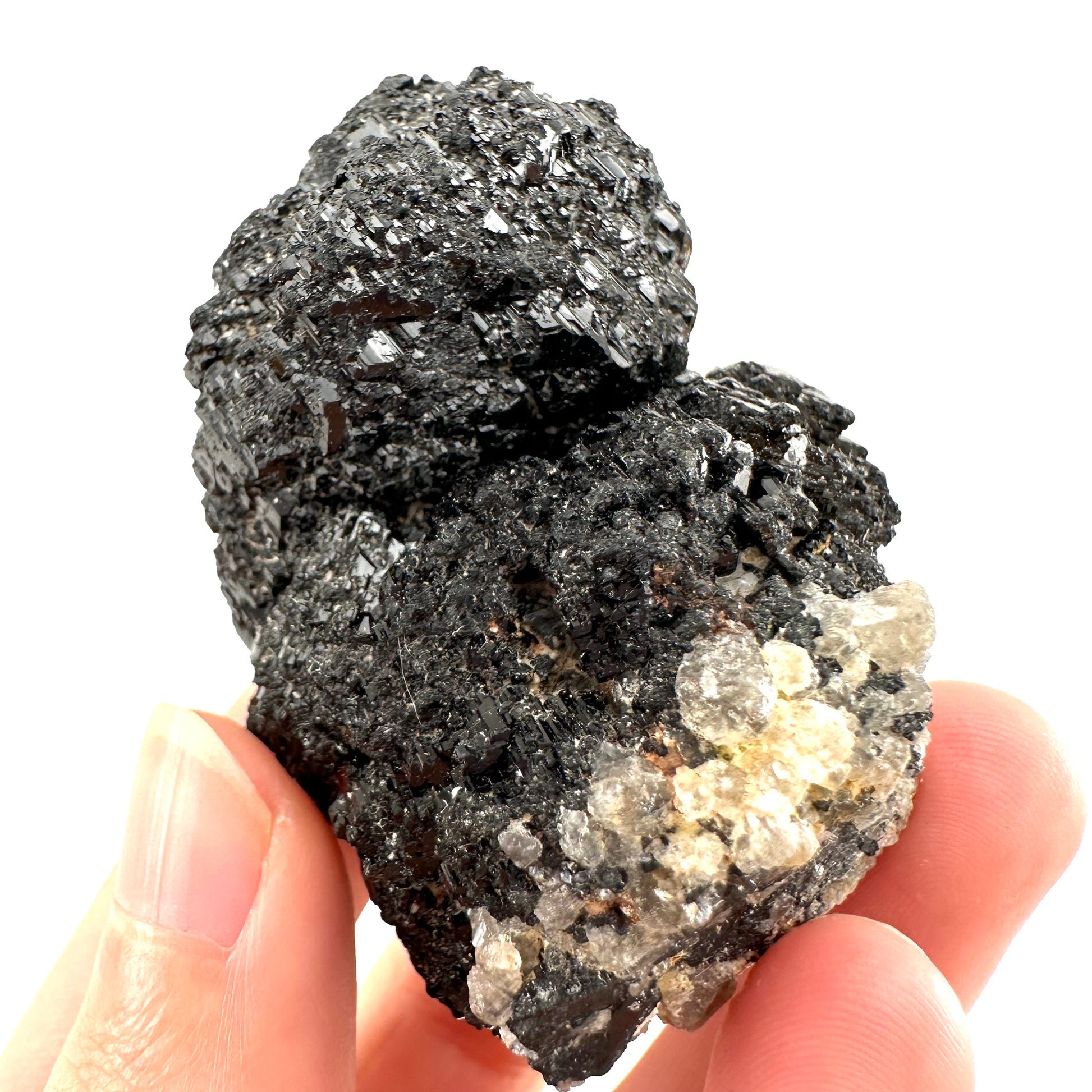 Black tourmaline cluster (Namibia), high grade black tourmaline, tourmaline crystal, black schorl