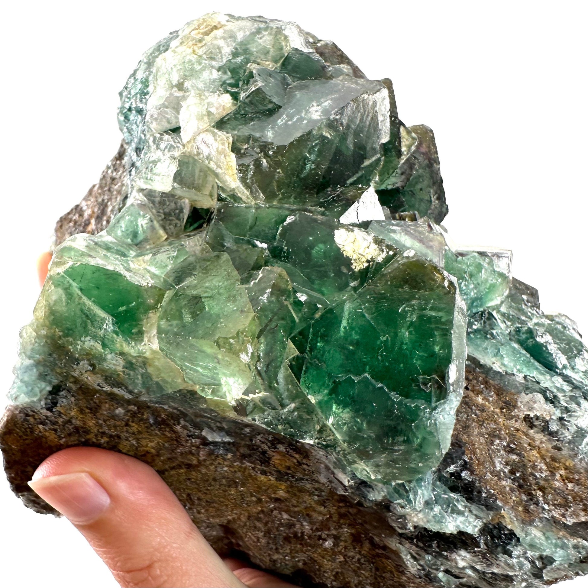 Okorusu Fluorite (Namibia) | fluorite cluster, cubic fluorite, green fluorite, crystals, mineral specimen