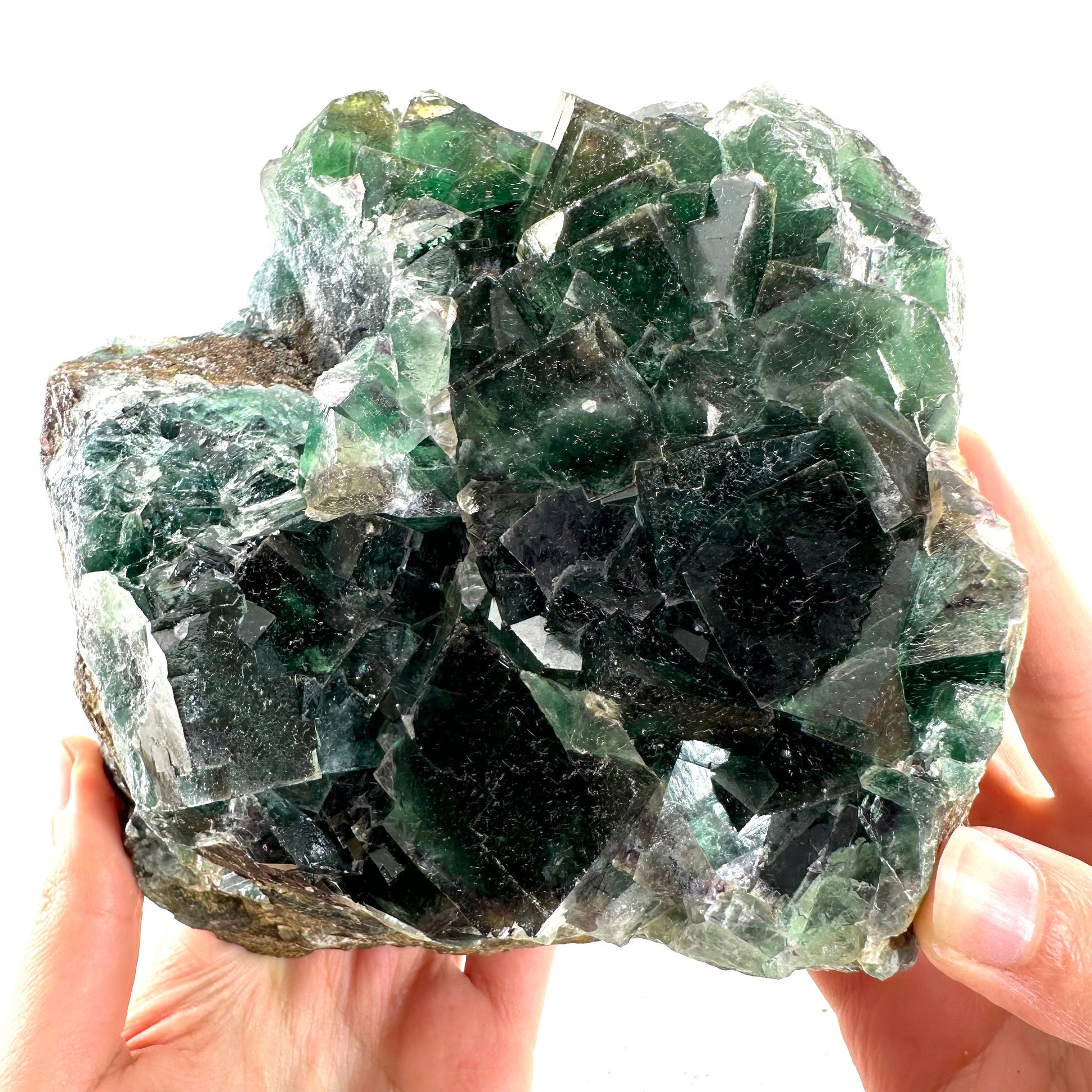 Okorusu Fluorite (Namibia) | fluorite cluster, cubic fluorite, green fluorite, crystals, mineral specimen