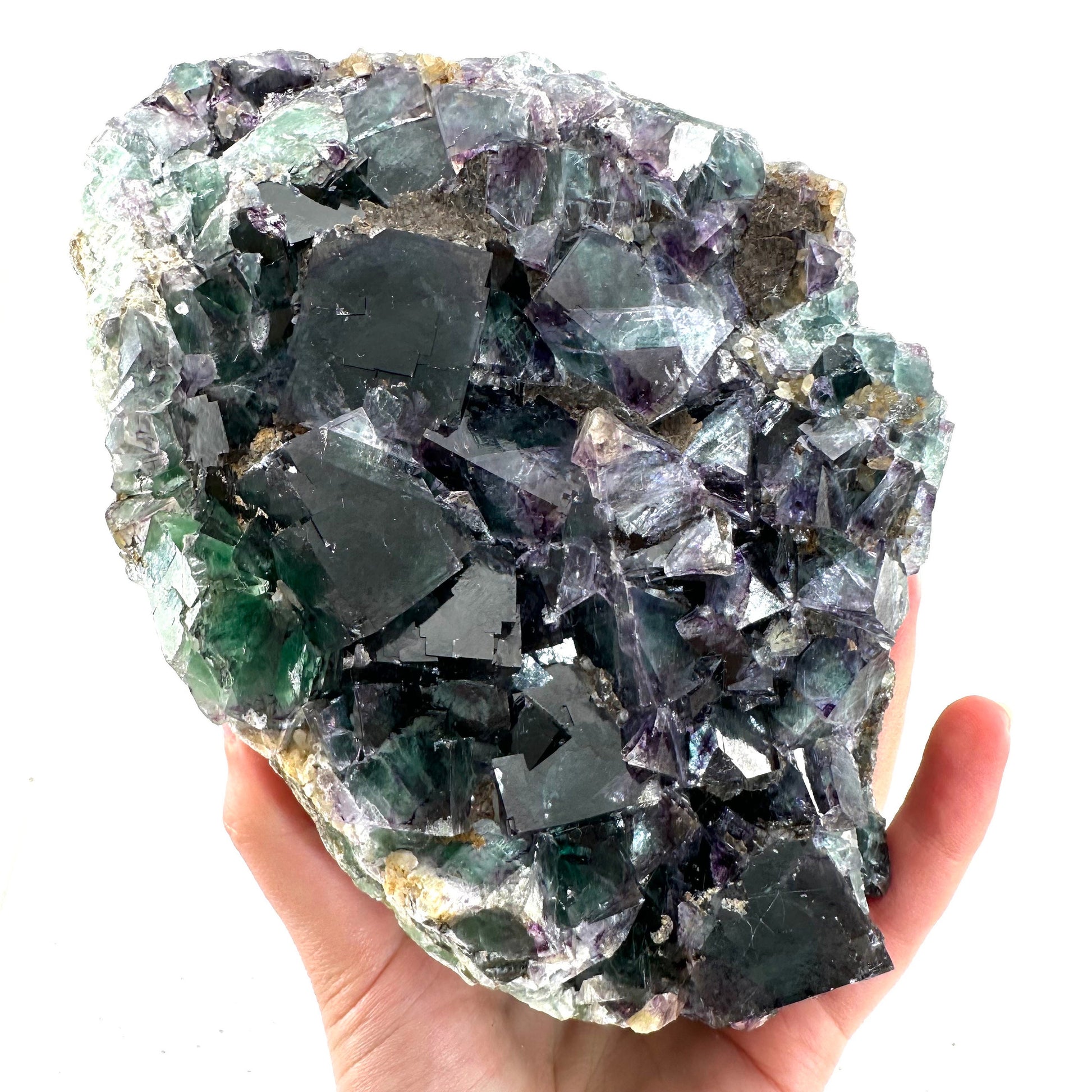 Okorusu Fluorite (Namibia) | fluorite cluster, cubic fluorite, green fluorite, crystals, mineral specimen