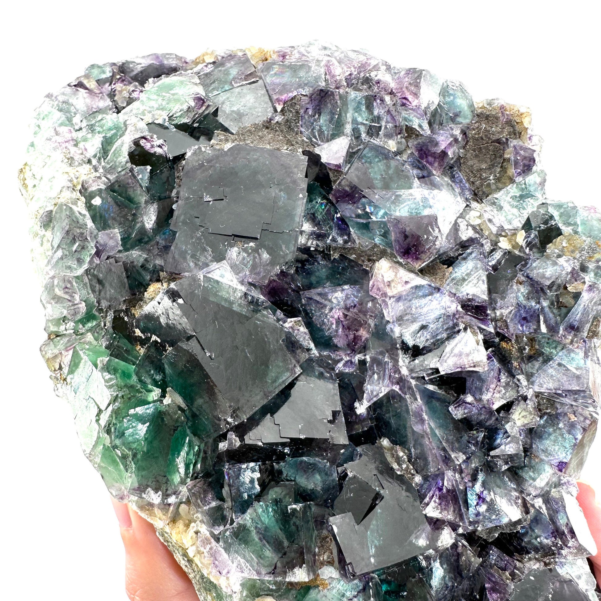 Okorusu Fluorite (Namibia) | fluorite cluster, cubic fluorite, green fluorite, crystals, mineral specimen