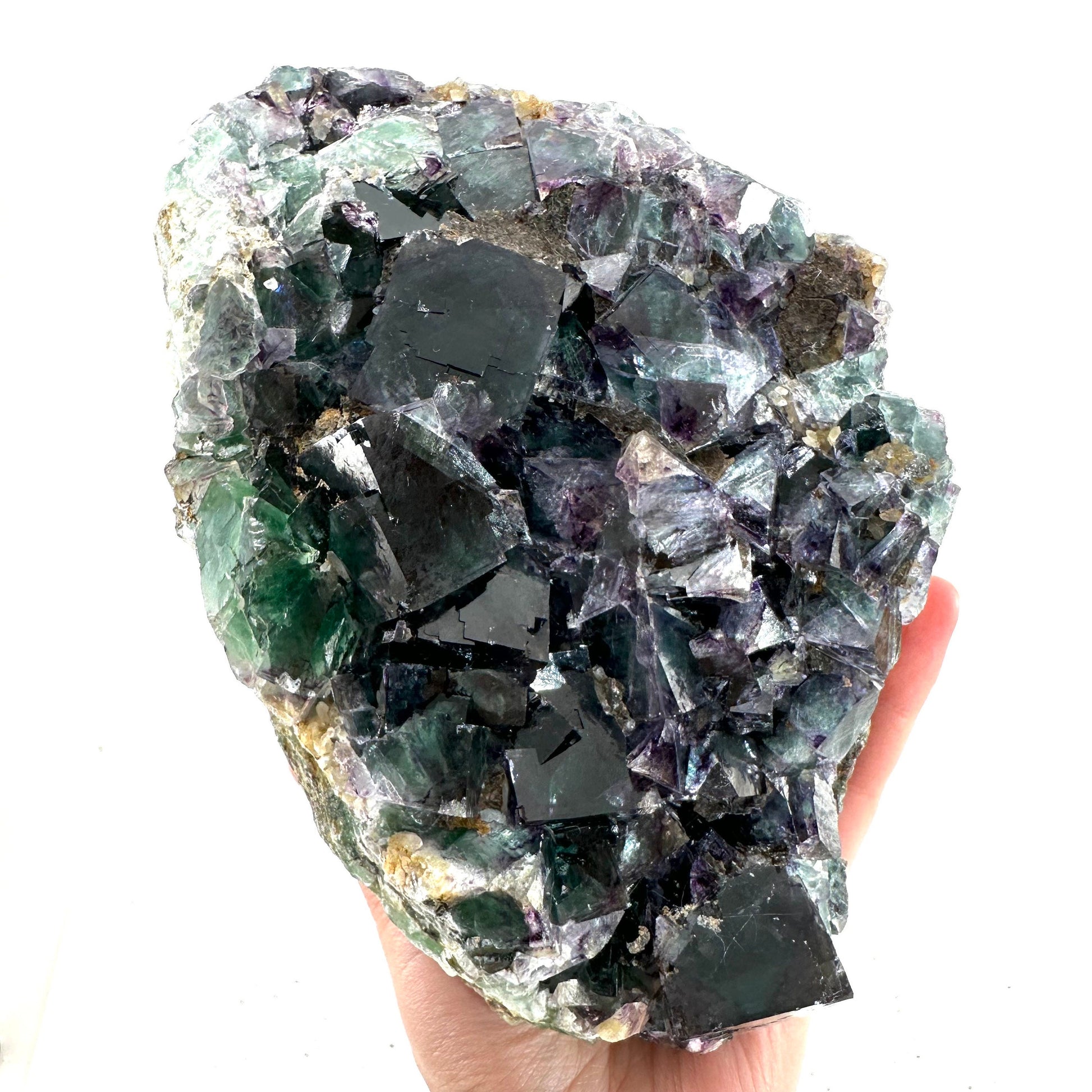 Okorusu Fluorite (Namibia) | fluorite cluster, cubic fluorite, green fluorite, crystals, mineral specimen