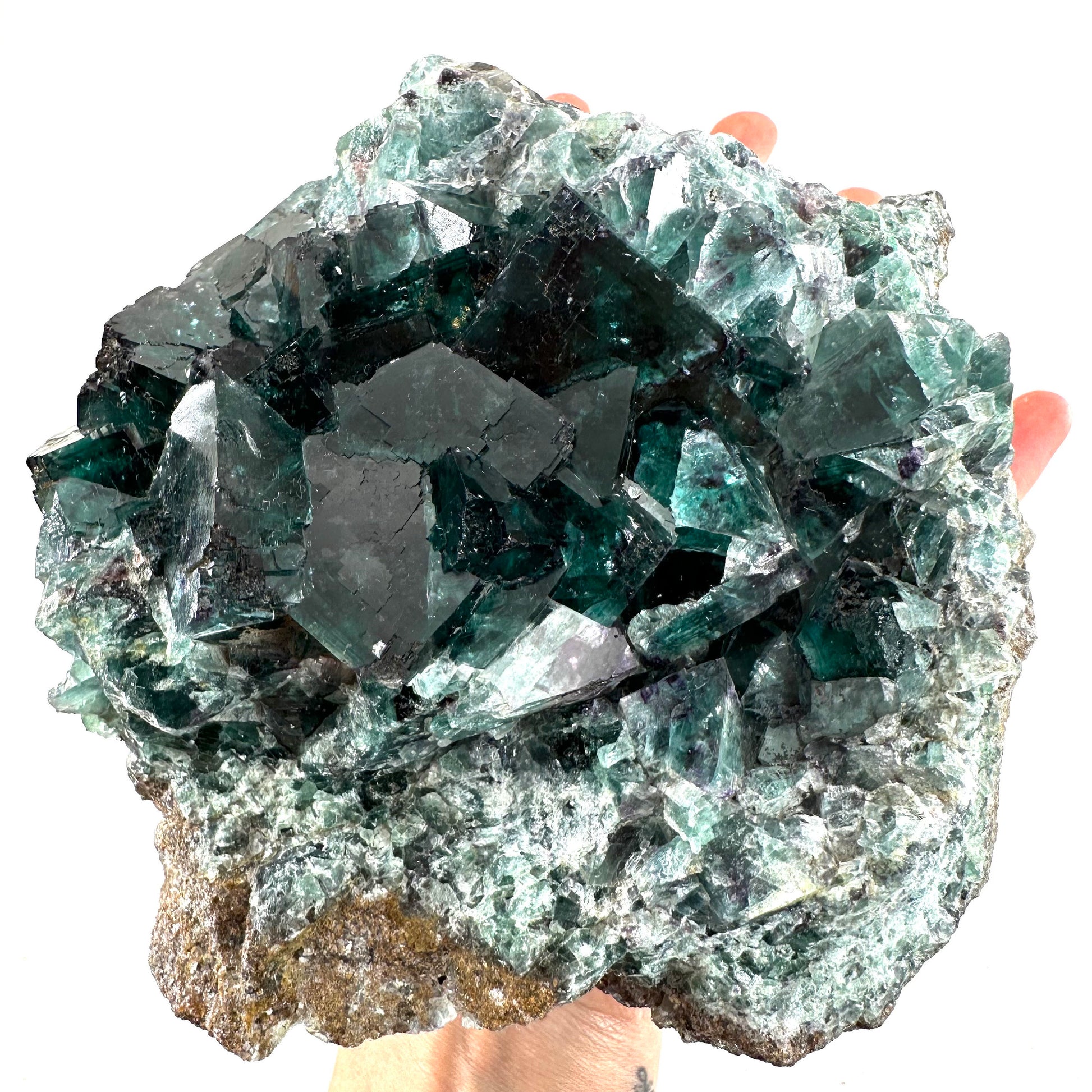 Okorusu Fluorite (Namibia) | fluorite cluster, cubic fluorite, green fluorite, crystals, mineral specimen