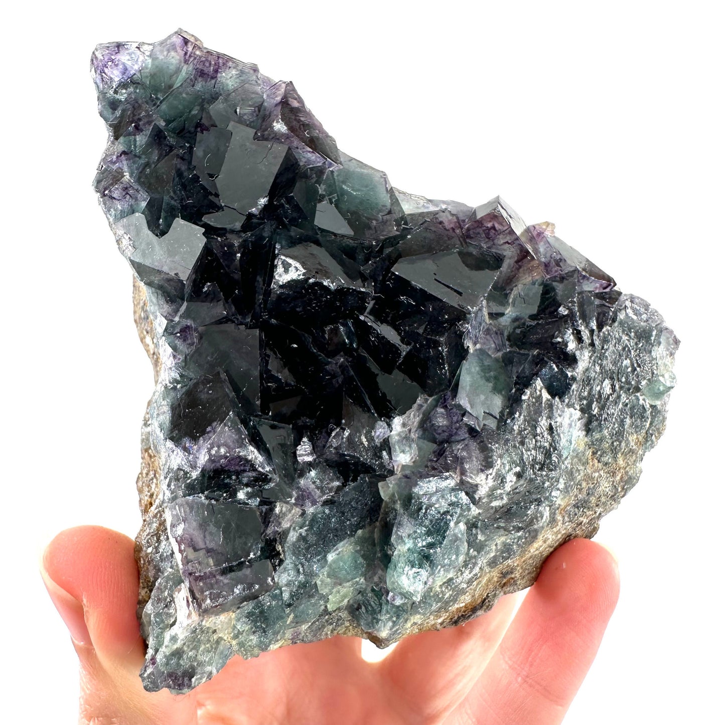 Okorusu Fluorite (Namibia) | fluorite cluster, cubic fluorite, green fluorite, purple fluorite, crystals, mineral specimen