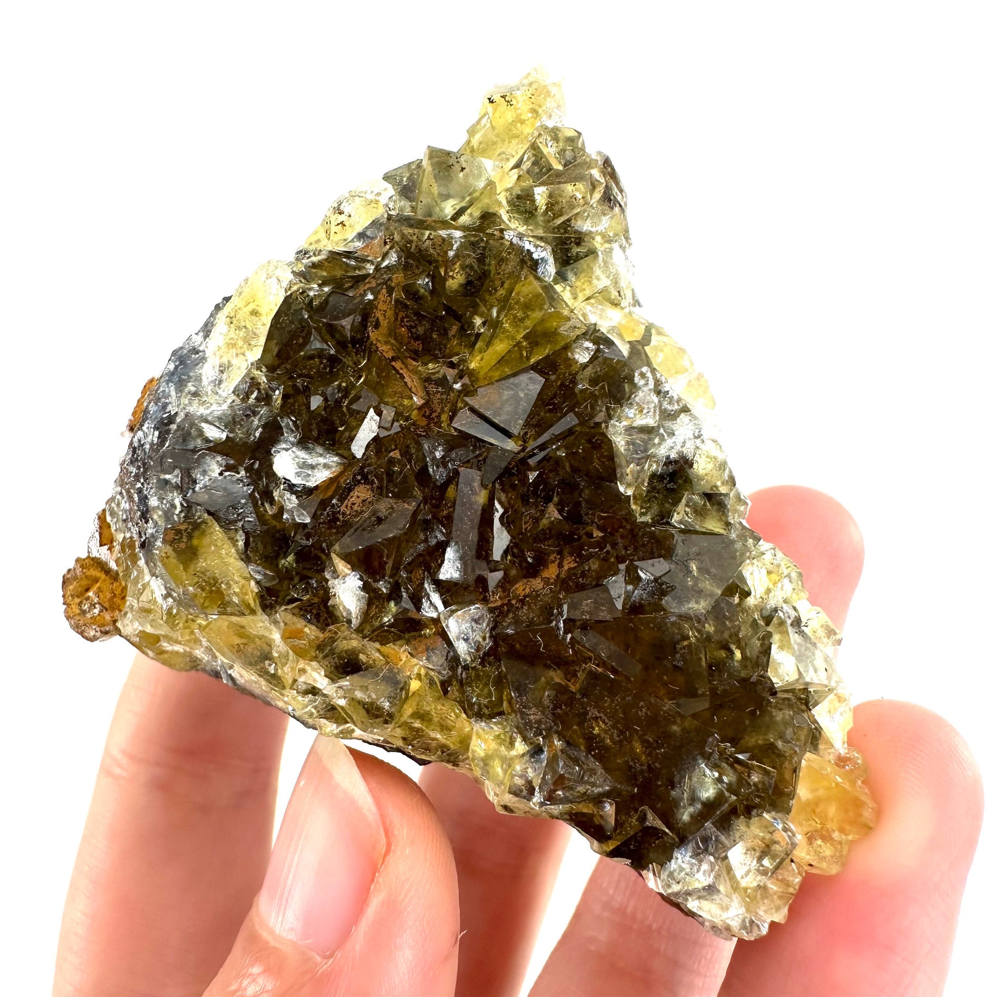 Okorusu Fluorite (Namibia) | fluorite cluster, cubic fluorite, purple fluorite, yellow fluorite, crystals, mineral specimen