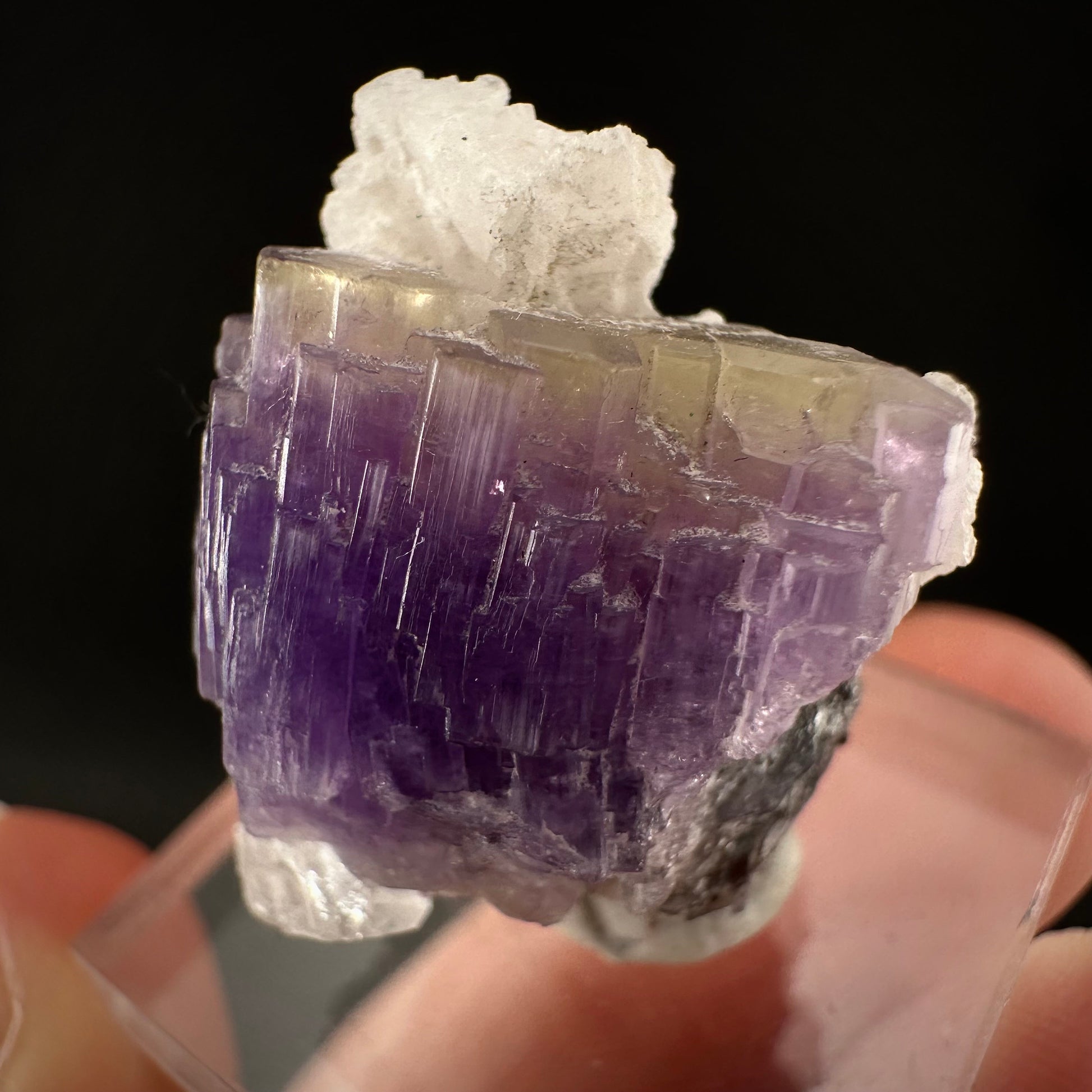 Purple Fluorapatite (Afghanistan), natural purple apatite, terminated apatite crystal, mineral specimen, rare gems, fluorapatite
