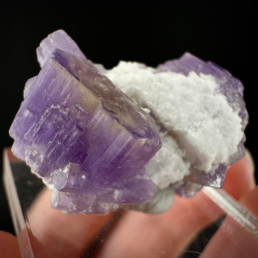 Purple Fluorapatite (Afghanistan), natural purple apatite, terminated apatite crystal, mineral specimen, rare gems, fluorapatite