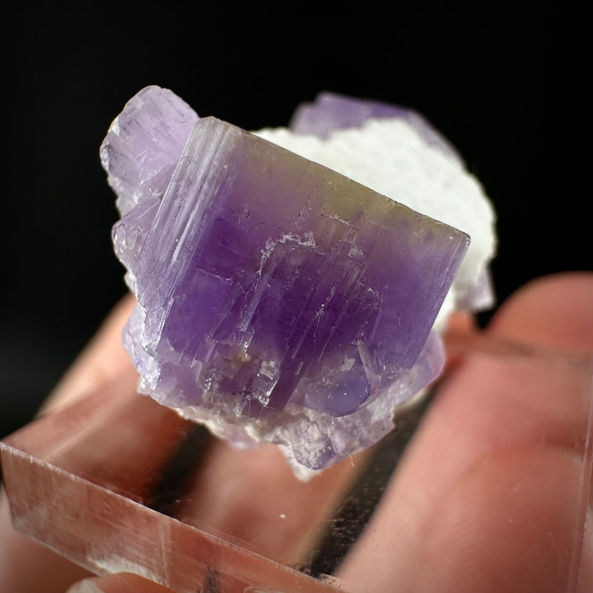 Purple Fluorapatite (Afghanistan), natural purple apatite, terminated apatite crystal, mineral specimen, rare gems, fluorapatite